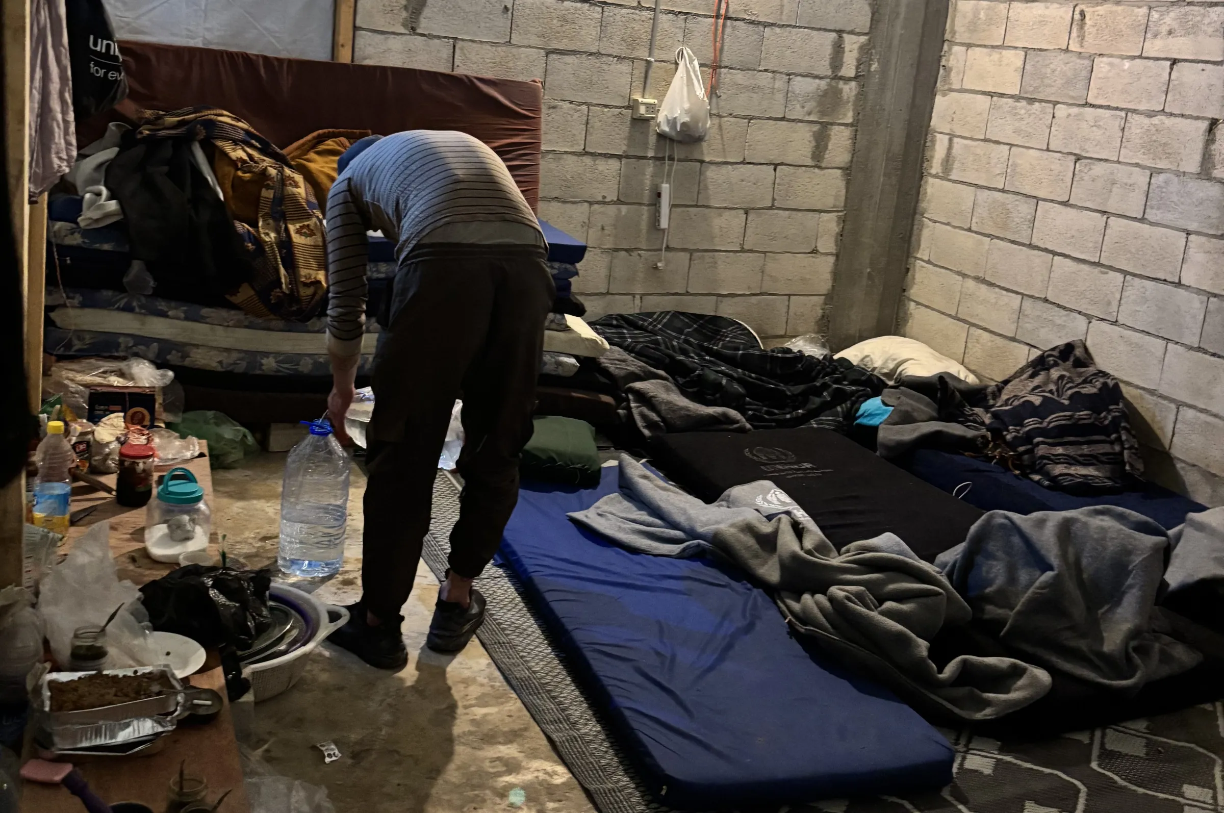One of the rooms being used as a shelter in the mosque in Hissa, Lebanon. May 9, 2025. Thomson Reuters Foundation/Nazih Osseiran