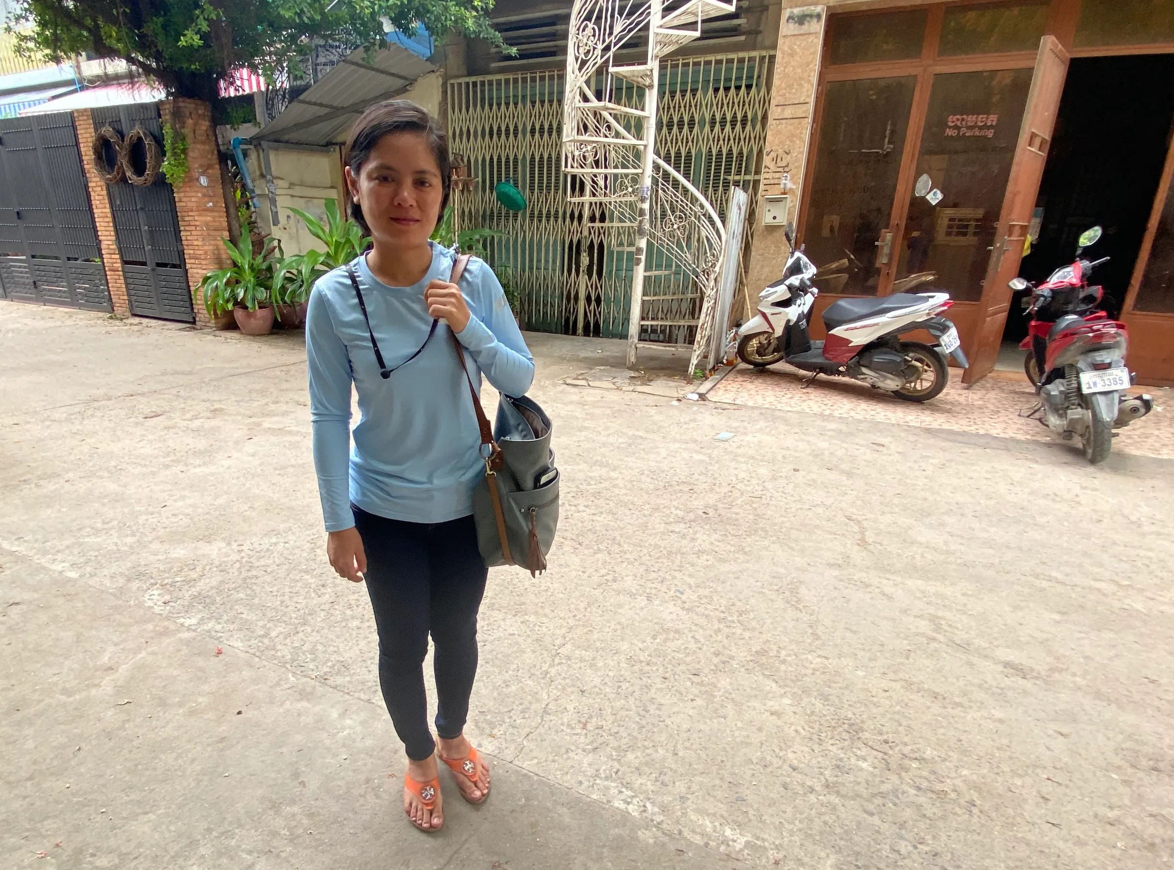 Chhim Sithar, a union leader who has led protests against the Nagaworld casino for laying off hundreds of workers, poses for a photograph in Phnom Penh, Cambodia