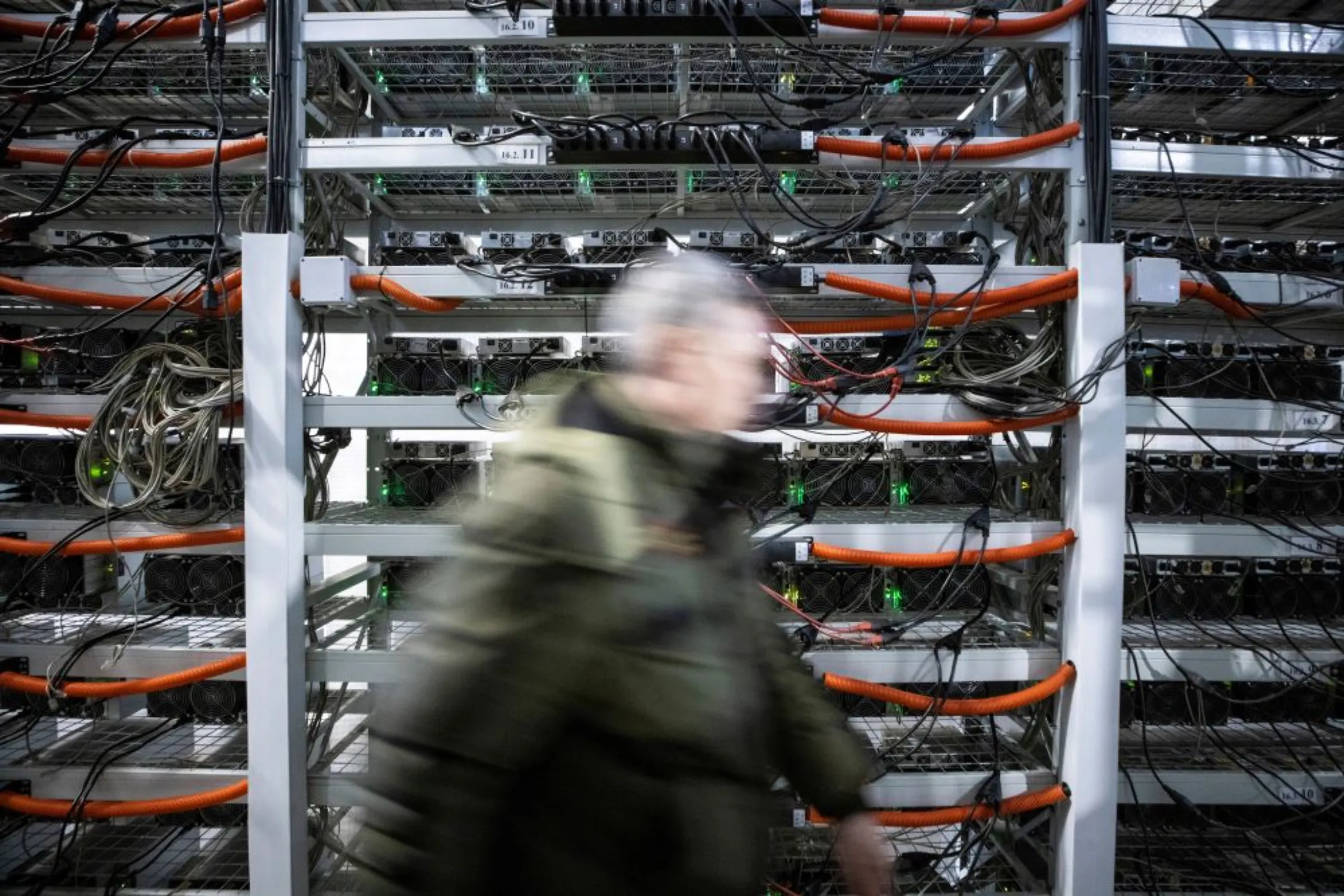 A view shows equipment at the data centre of BitRiver company providing services for cryptocurrency mining in the city of Bratsk in Irkutsk Region, Russia March 2, 2021