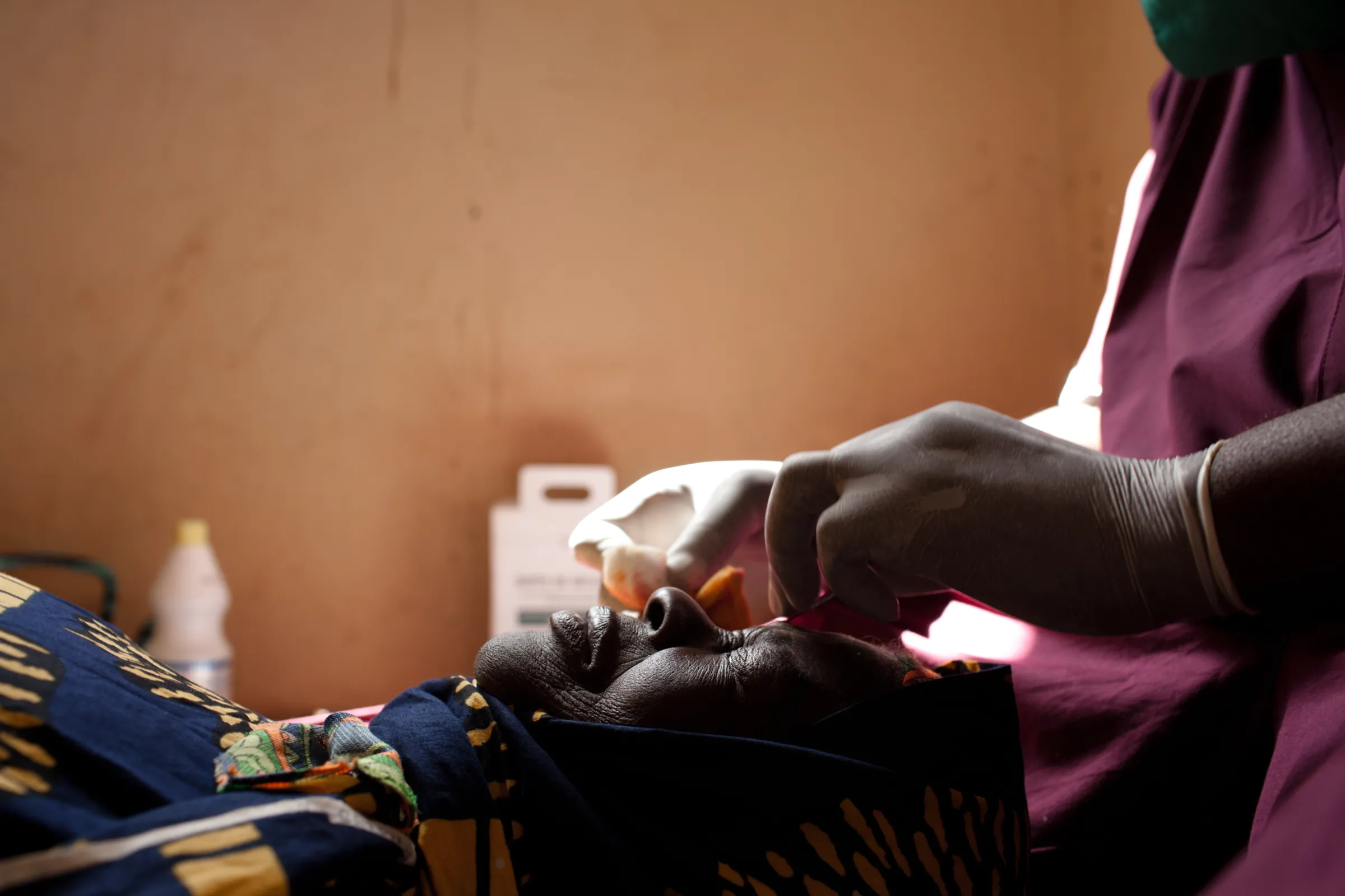 A woman undergoes eye surgery for trachoma in Mali, West Africa. END Fund/Handout via Thomson Reuters Foundation