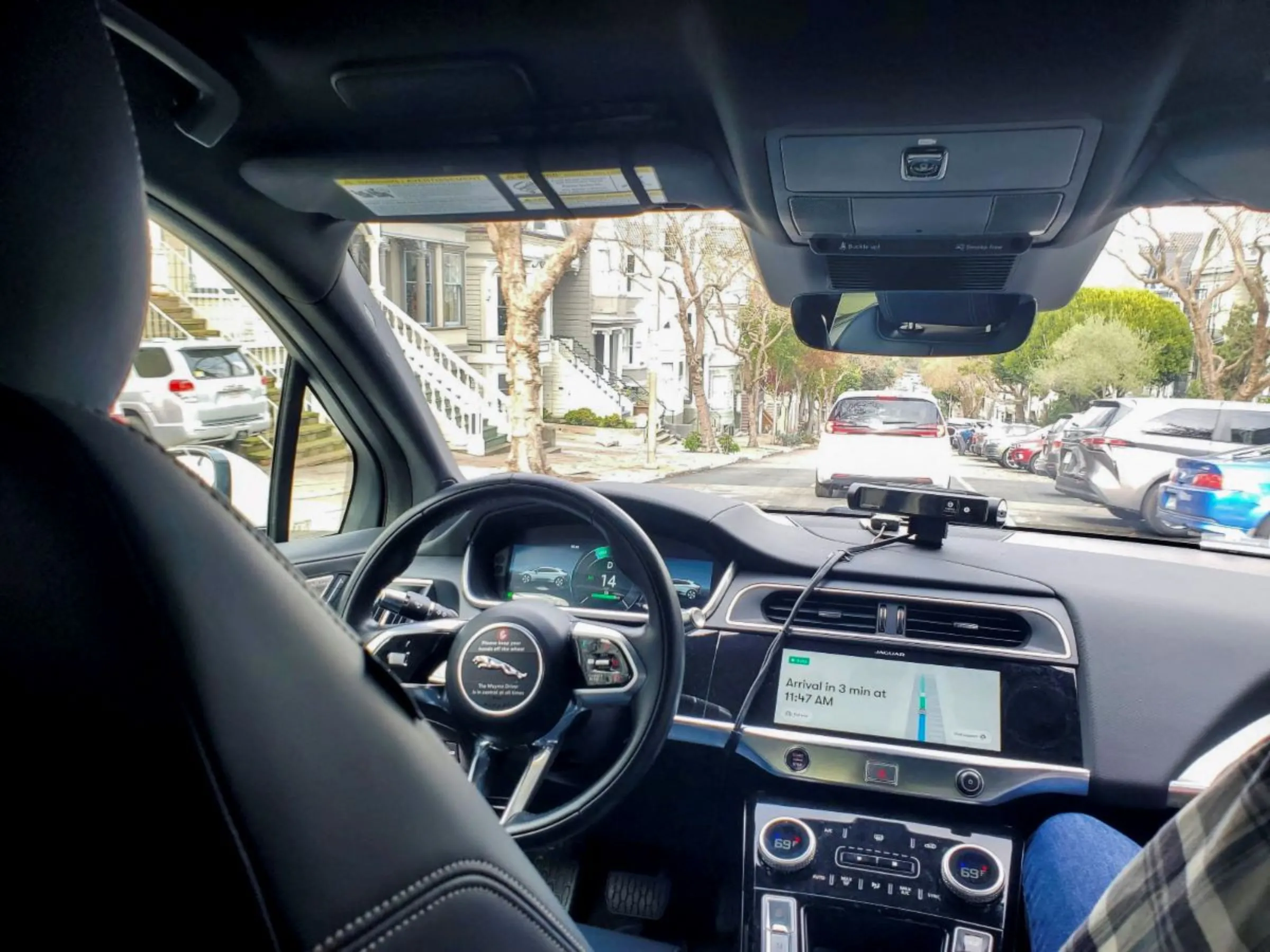 A Waymo rider-only robotaxi is seen during a test ride in San Francisco, California, U.S., December 9, 2022. REUTERS/Paresh Dave