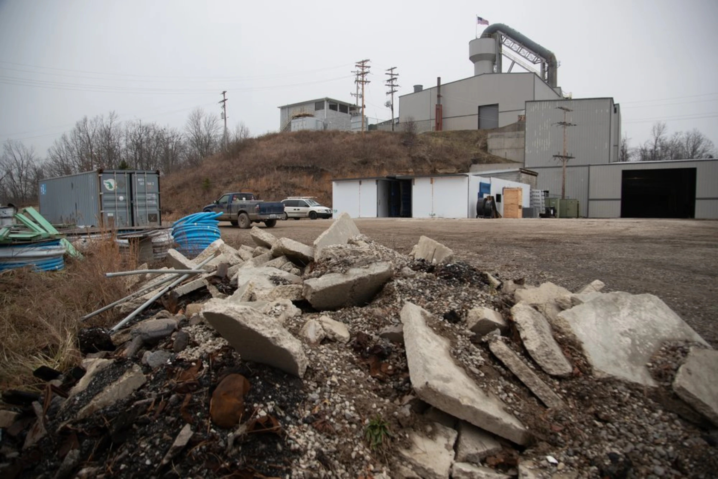 Bitcoin mining containers are seen at the mining site in Inez, Kentucky, January 25, 2022. Thomson Reuters Foundation/Amira Karaoud
