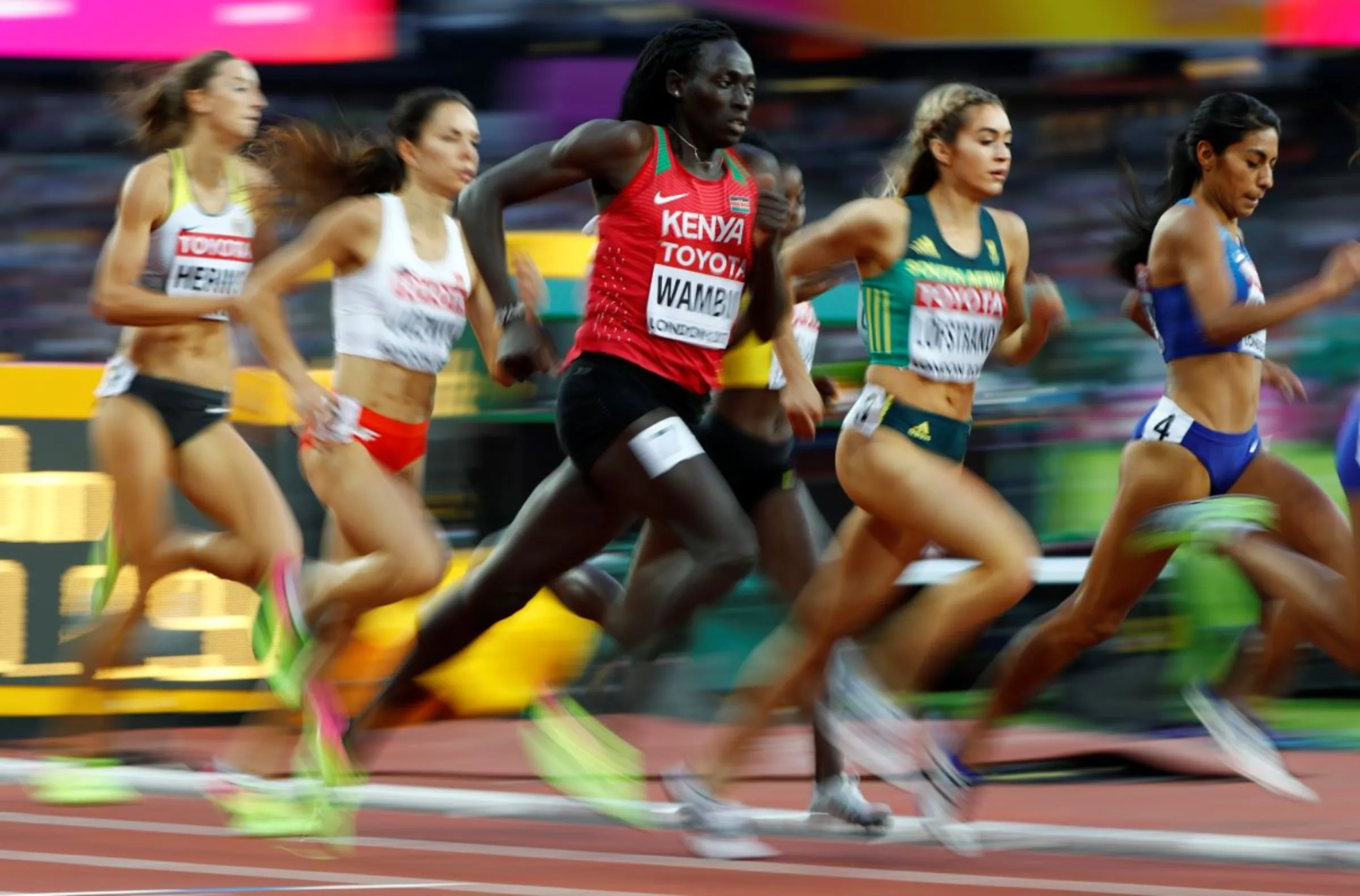 Athletics - World Athletics Championships – women's 800 metres semi-final – London Stadium, London, Britain – August 11, 2017 – Margaret Nyairera Wambui of Kenya competes. REUTERS/Lucy Nicholson