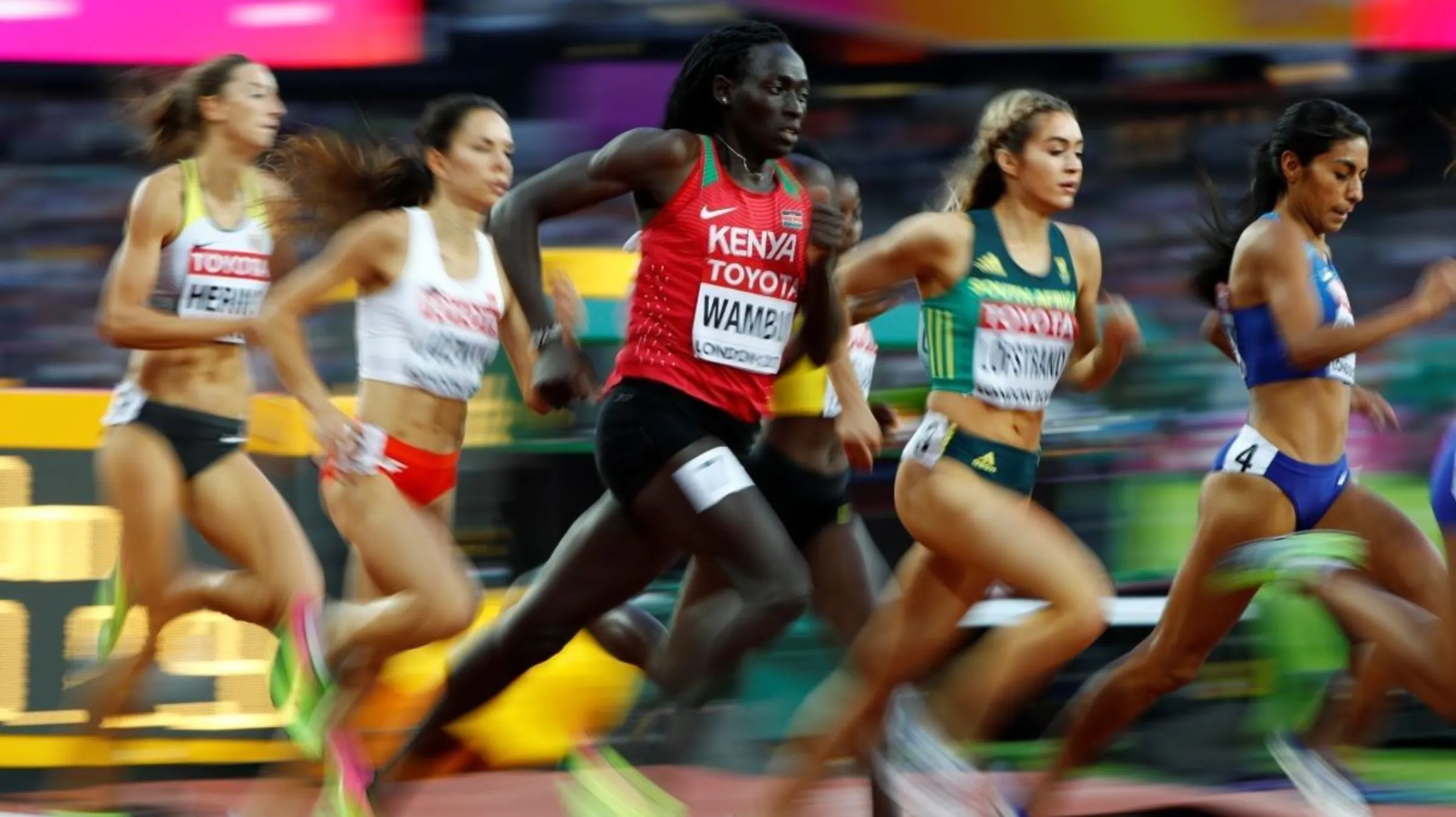 Athletics - World Athletics Championships – women's 800 metres semi-final – London Stadium, London, Britain – August 11, 2017 – Margaret Nyairera Wambui of Kenya competes. REUTERS/Lucy Nicholson