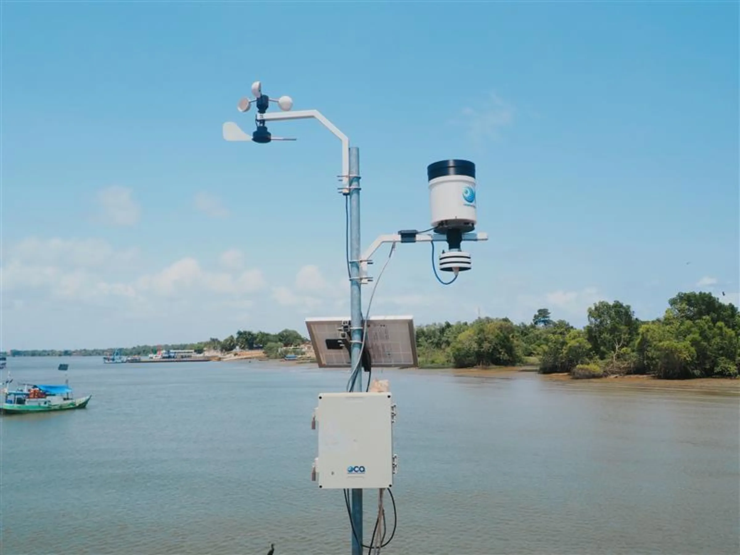 A low-cost environmental sensor in use at ICMBio’s research station, Marajó Island, Pará, Brazil, 16 November 2025. Thomson Reuters Foundation/Rosalind Thacker.