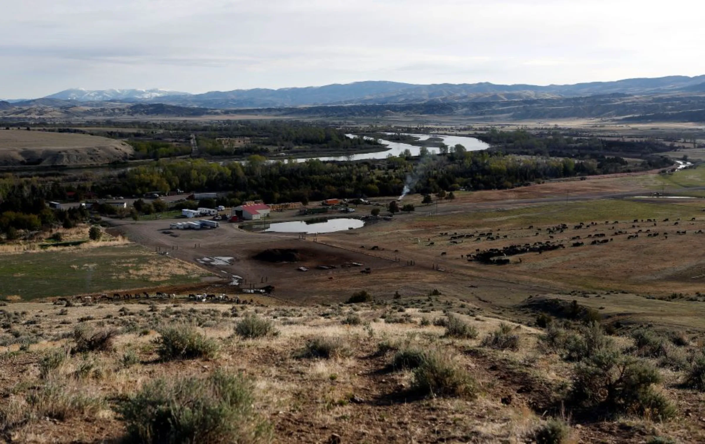 General view of the 500 acre Mantle ranch outside Three Forks, Montana, May 3, 2012. REUTERS/Jim Urquhart