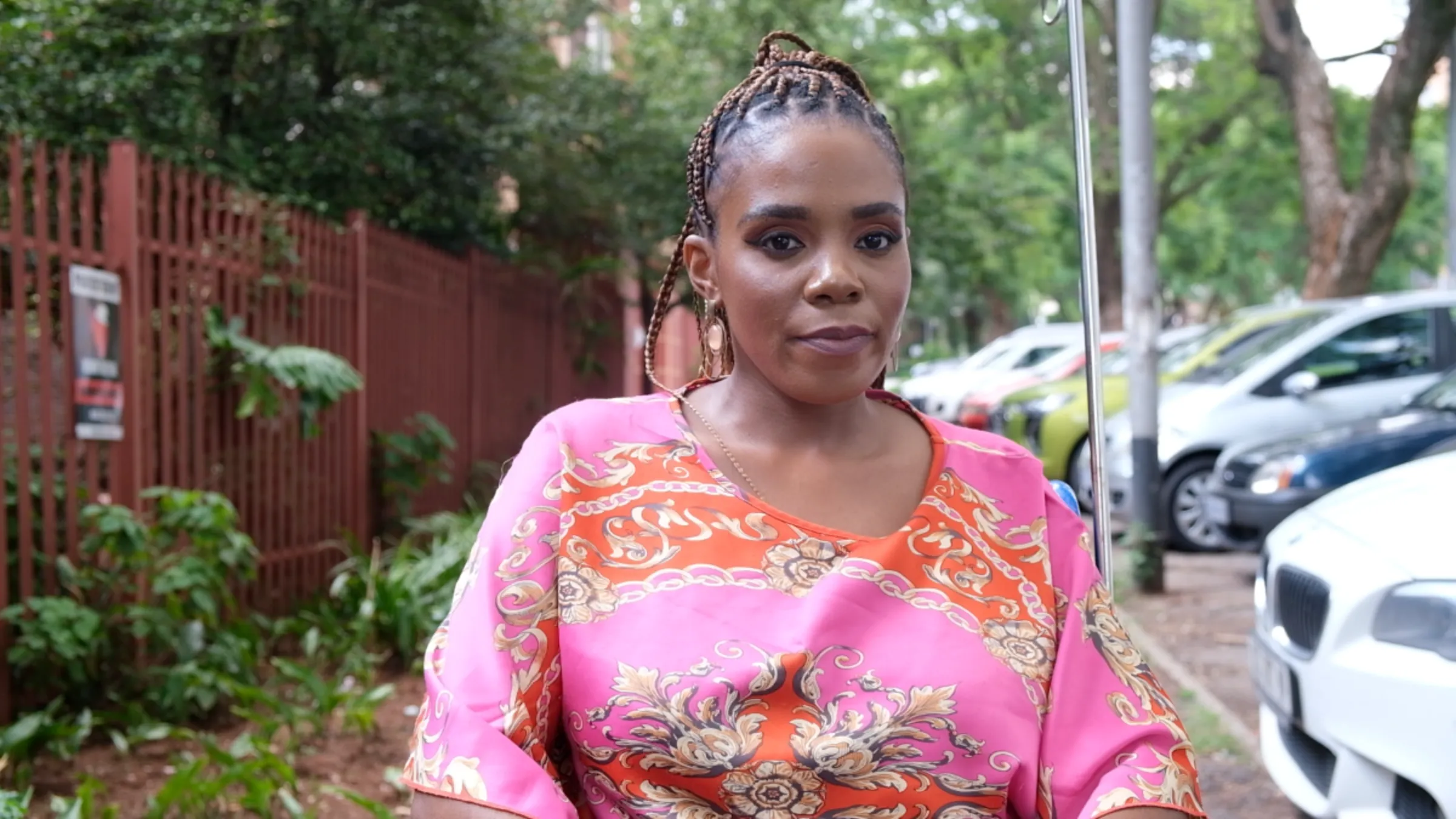 Sine Hope arrives for an appointment at Brenthurst Hospital in Johannesburg, South Africa, January 2024. Thomson Reuters Foundation/Zanele Mji