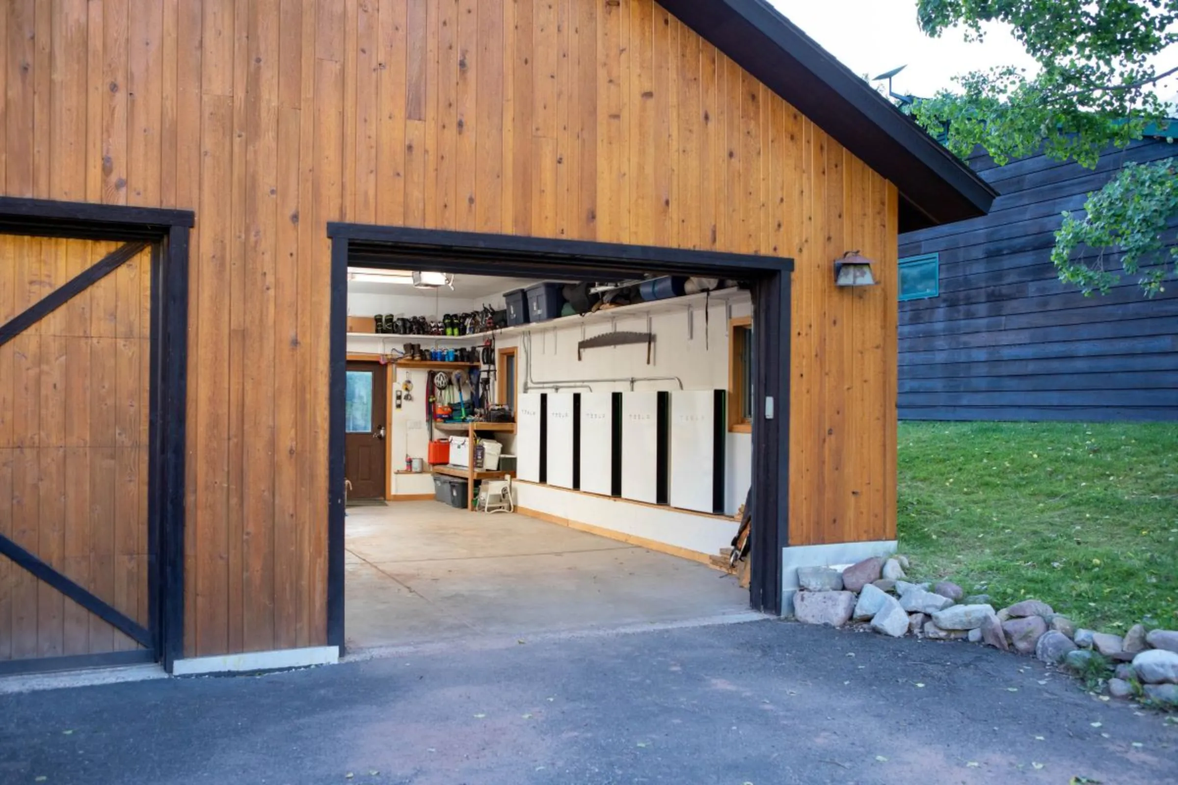 A home in Basalt, Colorado, has a new battery system installed in the garage in September 2023. Holy Cross Energy/Handout via Thomson Reuters Foundation