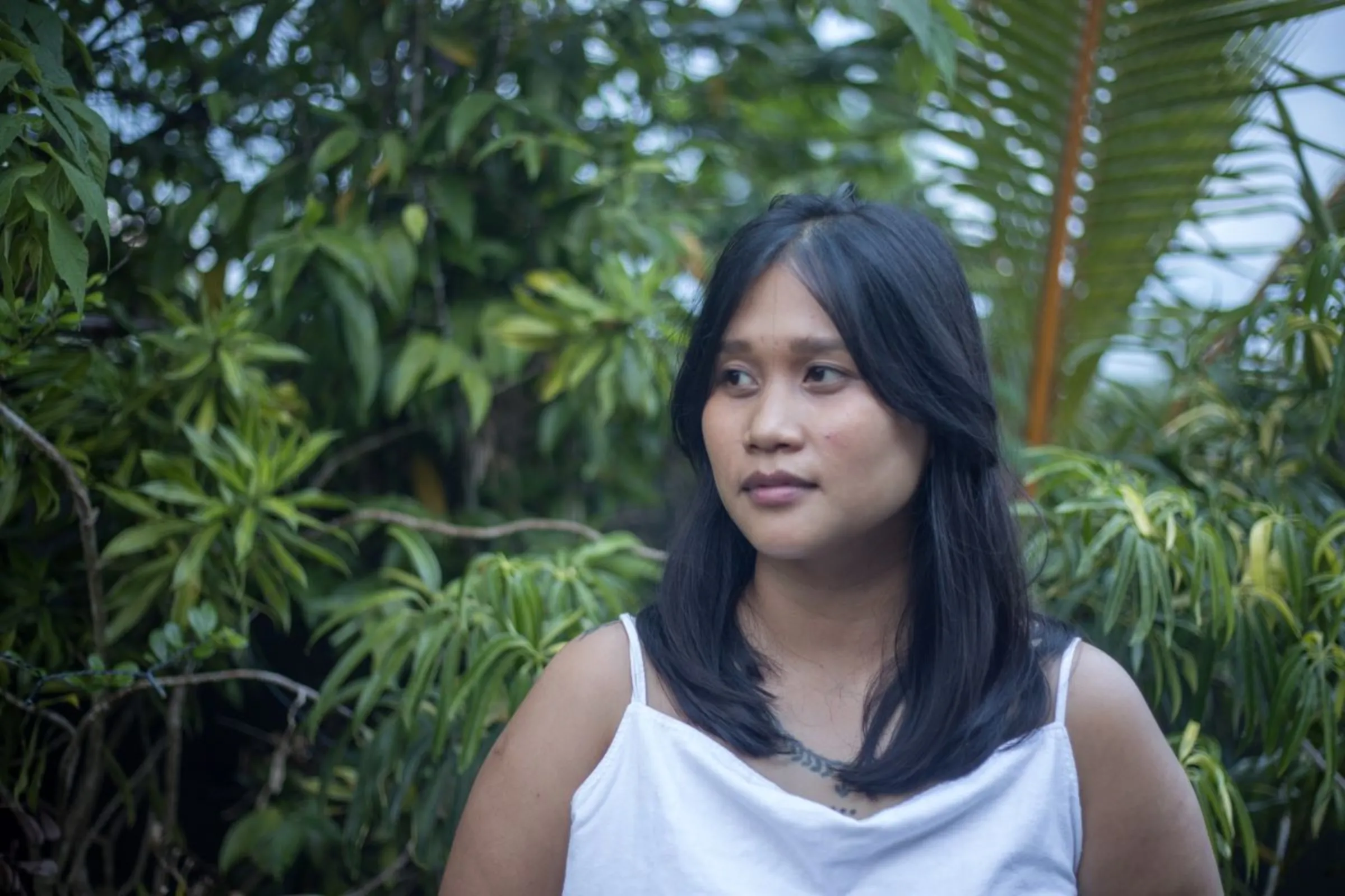 Joanna Sustento, a survivor of Super Typhoon Haiyan in 2013. Tacloban, Philippines. October 7, 2023. Thomson Reuters Foundation/Kathleen Lei Limayo.