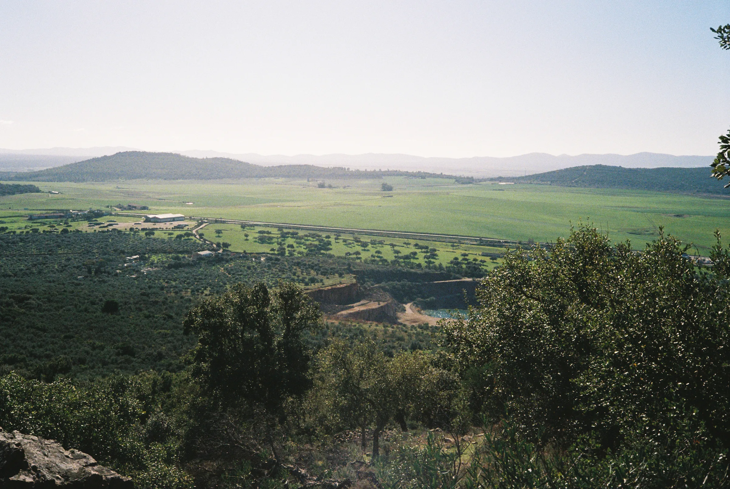 Views of the area where Extremadura New Energies' lithium processing plant would be located, which would engulf a nearby artisanal cheese maker, Cáceres, Spain, Dec 10, 2024. Thomson Reuters Foundation/Natalie Donback