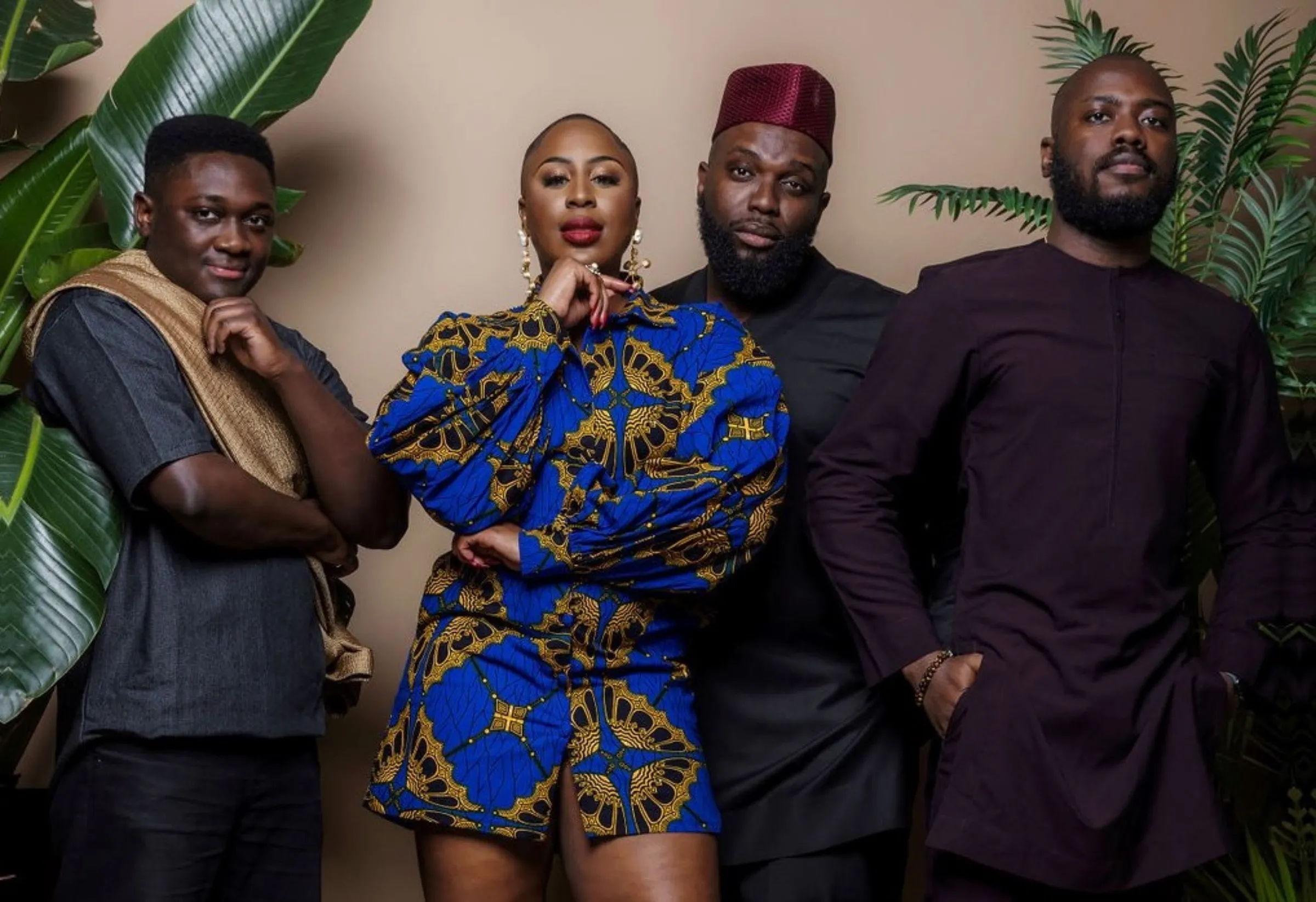 The Afropolitan team pose for a photo in Washington D.C, United States, April 2022. Thomson Reuters Foundation/Handout courtesy of Dayo Kosoko