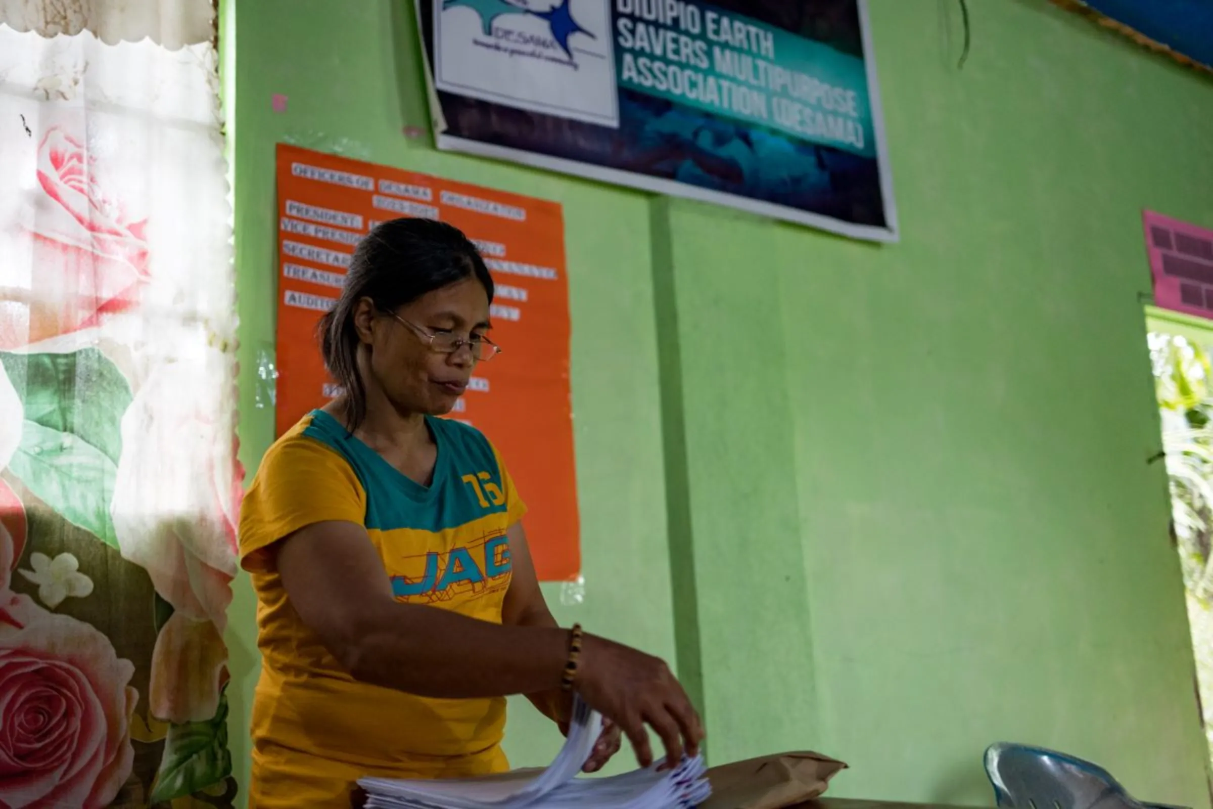 Campaigner Myrna Duyan said some Indigenous people had been displaced by mining activities. Thomson Reuters Foundation/ Kathleen Lei Limayo