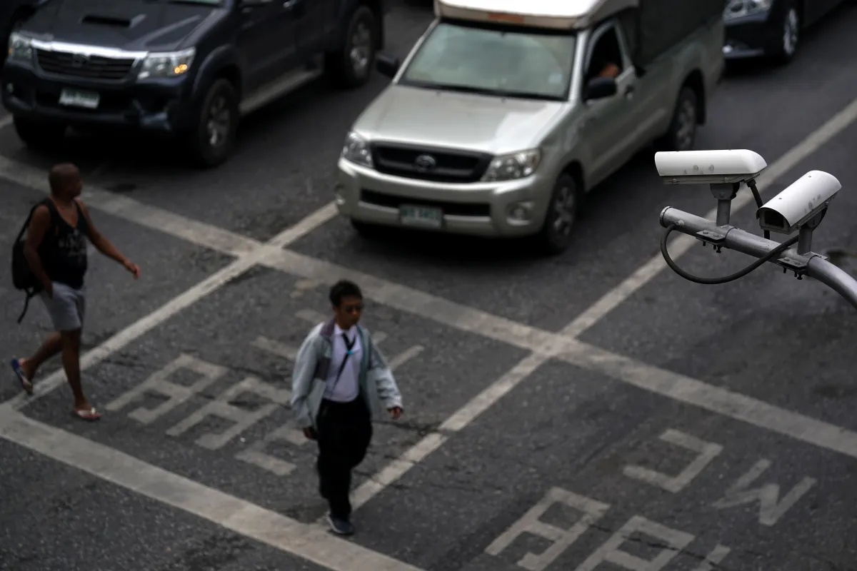 Surveillance cameras (CCTV) are seen in Bangkok, Thailand, June 1, 2018. REUTERS/Athit Perawongmetha