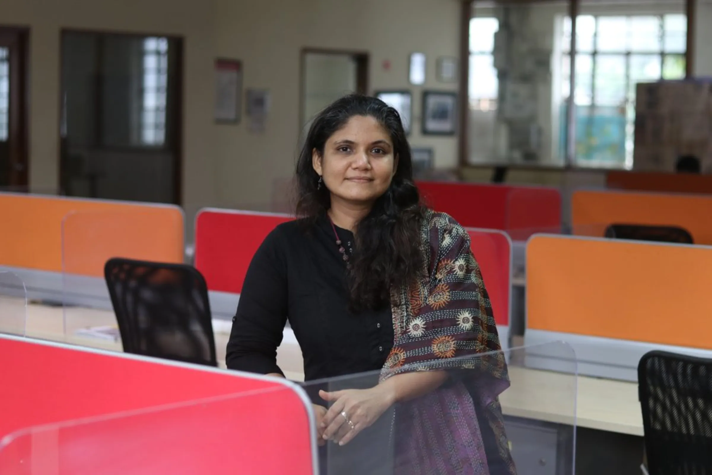 Lubaina Rangwala, associate director of the World Resources Institute's Ross Center for Sustainable Cities, poses for a photograph at her office in Mumbai, India, September 7, 2021