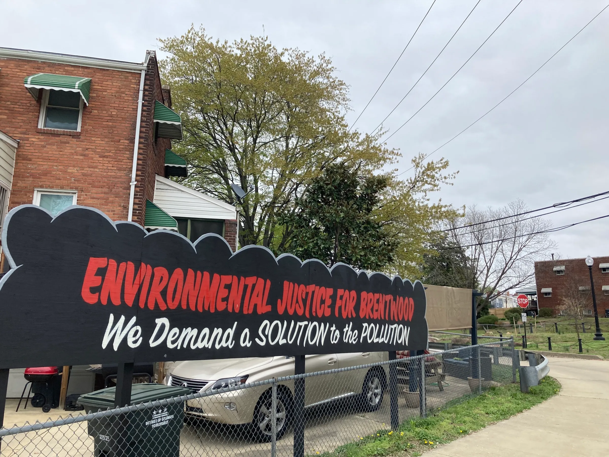 A sign outside a home in the Brentwood neighborhood of Washington, D.C., in April 2025. Thomson Reuters Foundation/Carey L. Biron