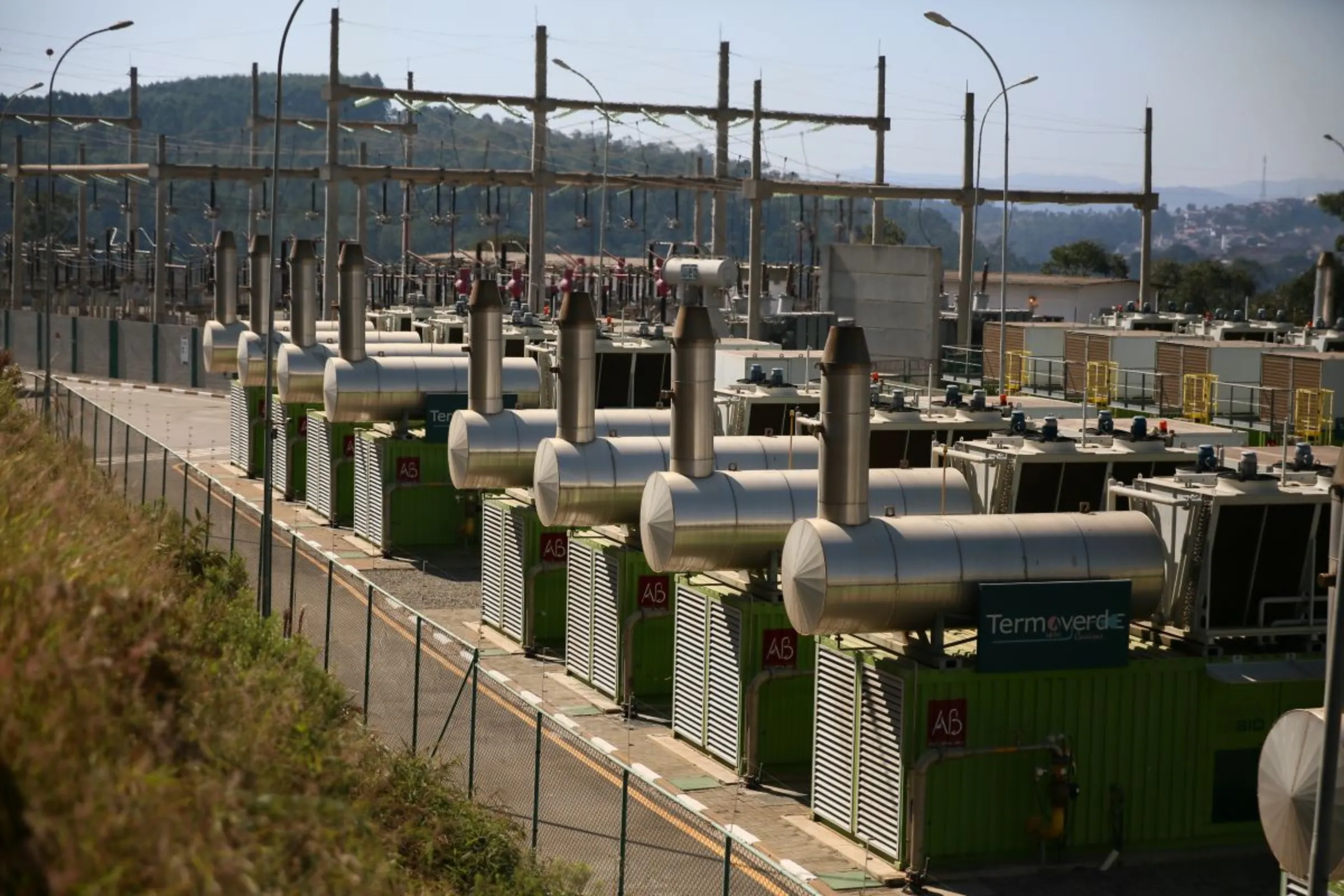 A gas powerplant in a landfill that generates power from methane, in Caieiras, Brazil, July 22, 2022