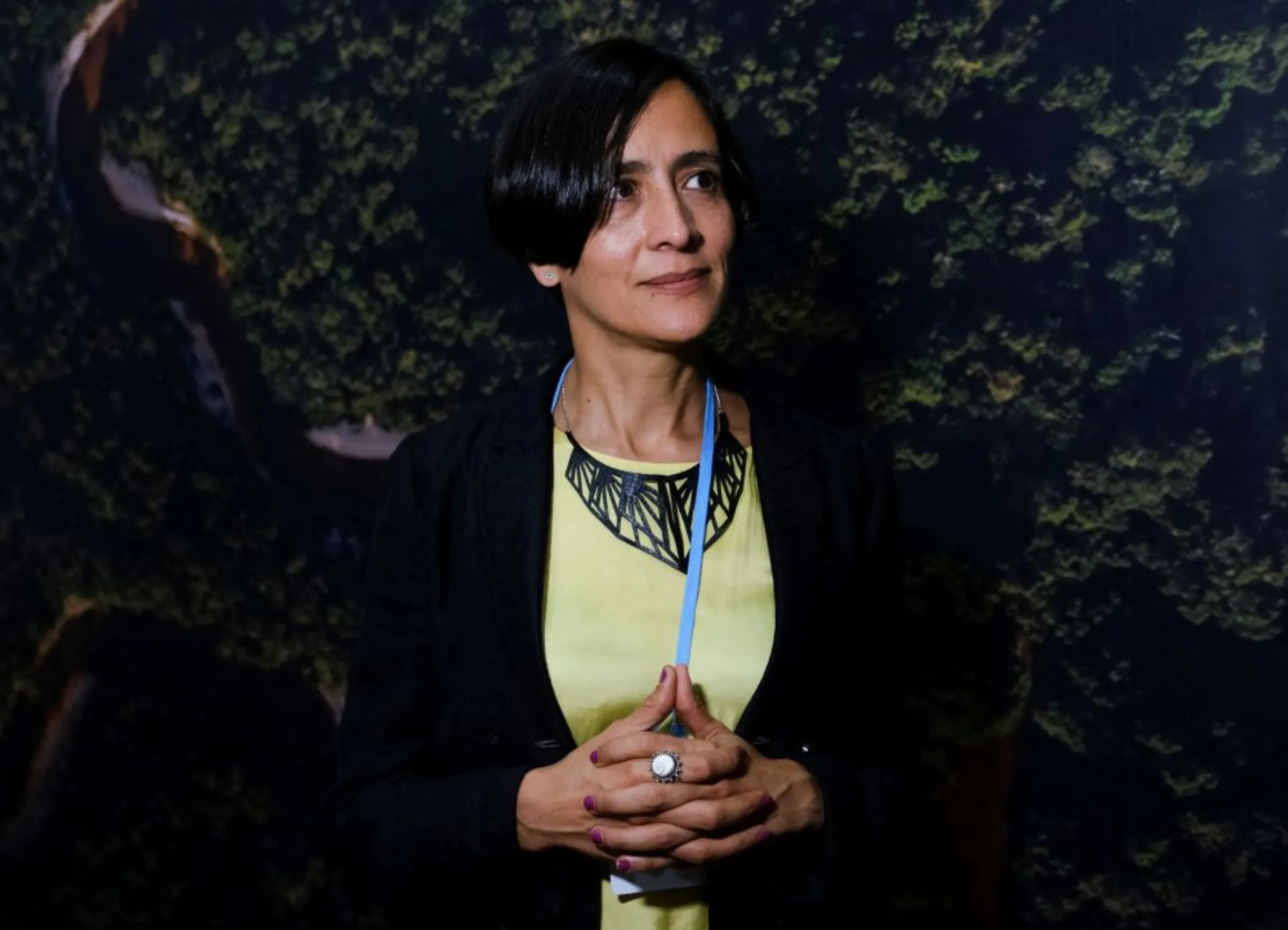 Colombia's Environment Minister Susana Muhamad looks on during an interview with Reuters at the COP27 climate summit in Red Sea resort at Sharm el-Sheikh, Egypt, November 12, 2022