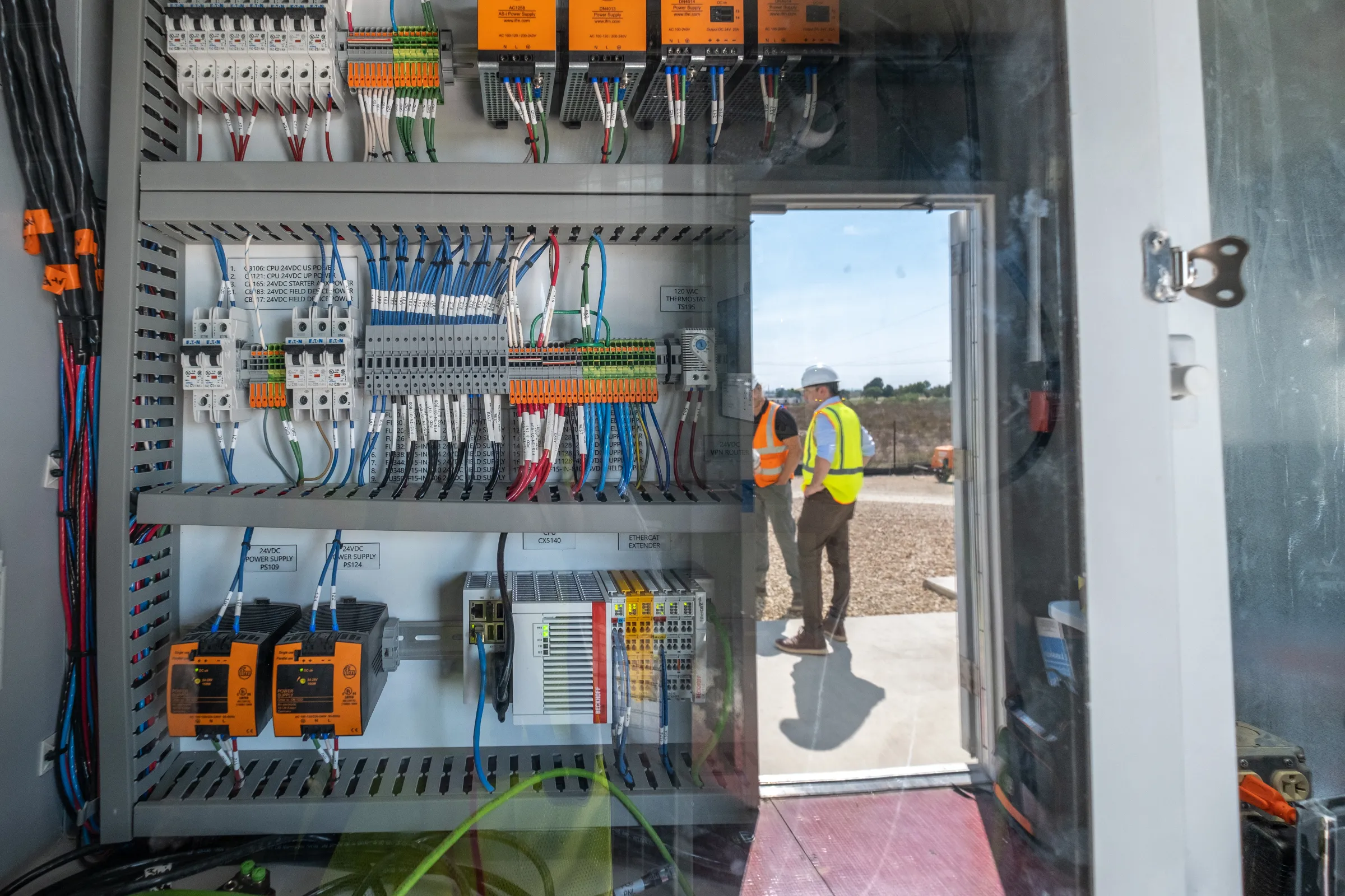 Inside Lancium's first clean campus in Fort Stockton Texas, United States, July 19, 2022. Thomson Reuters Foundation/Jessica Lutz