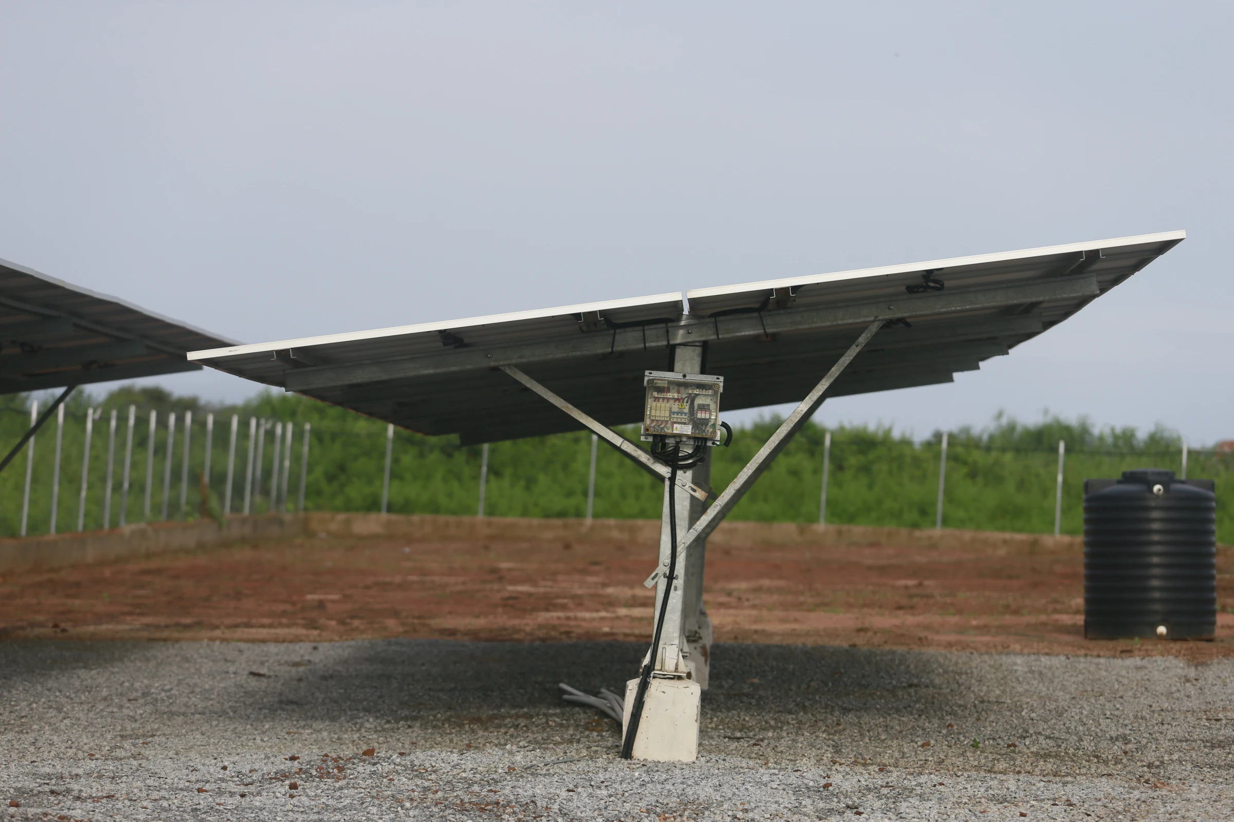 Solar panels are pictured at the Husk Power mingrid in Kiguna, Nasarawa, Nigeria, September 26, 2022. Thomson Reuters Foundation/Afolabi Sotunde