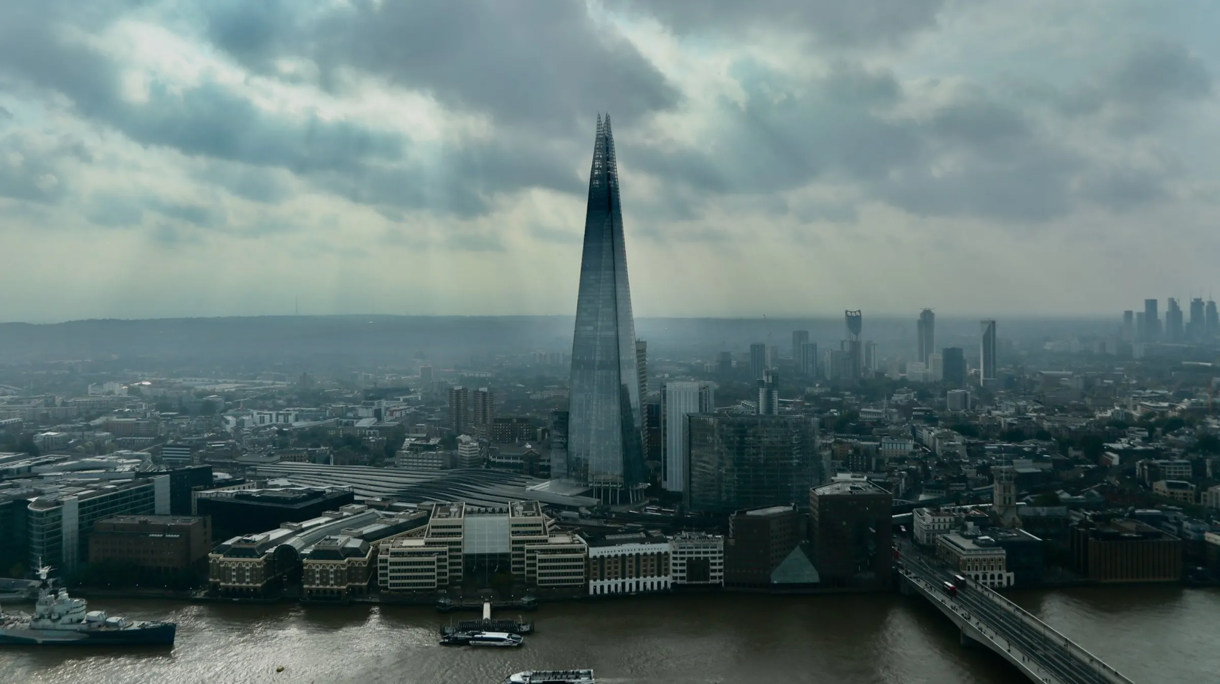 A view of the city skyline in London, England, on October 19, 2021. Thomson Reuters Foundation/Dan Phillips