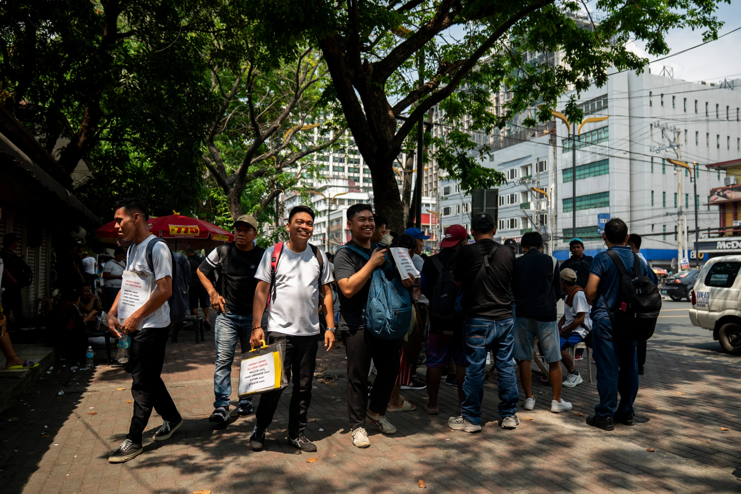 A general view along Kalaw Ave. where seamen and fishermen are recruited, in Manila, Philippines, May 6, 2025. Thomson Reuters Foundation/Lisa Marie David