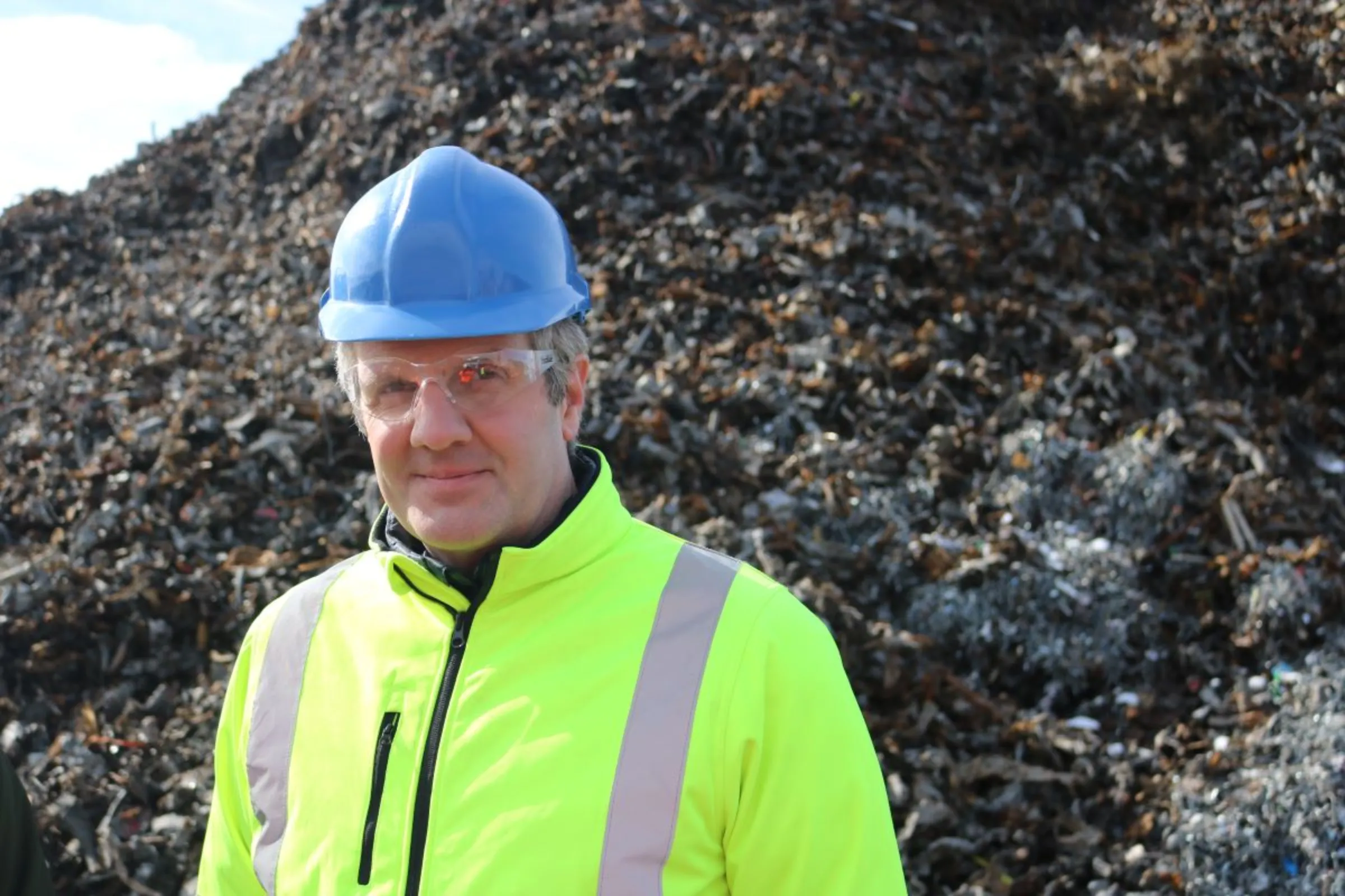 European Metal Recycling chief executive Chris Sheppard at the company's site in Birmingham, Britain. March 10, 2023. Thomson Reuters Foundation/Jack Graham