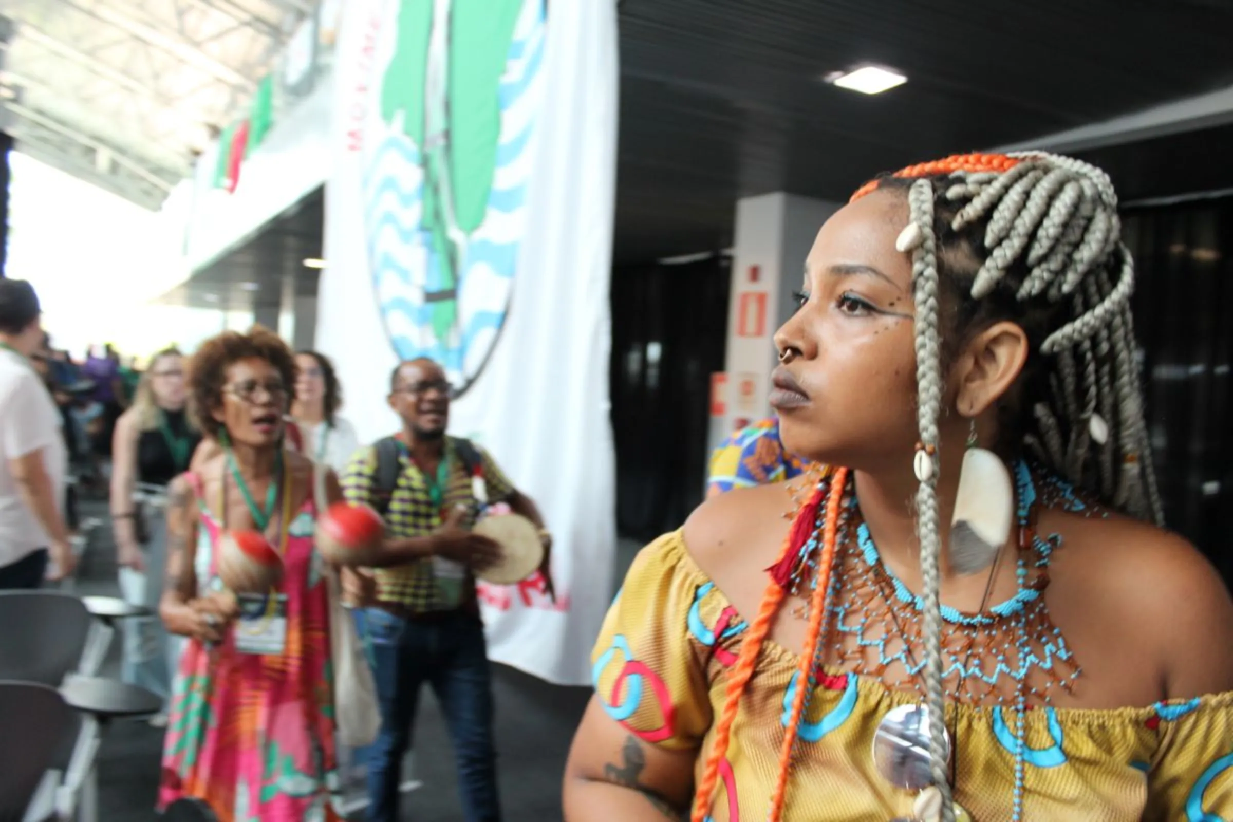 Black Brazilians attend the Amazon Dialogues ahead of the Amazon Summit in Belém, Brazil, August, 7, 2023