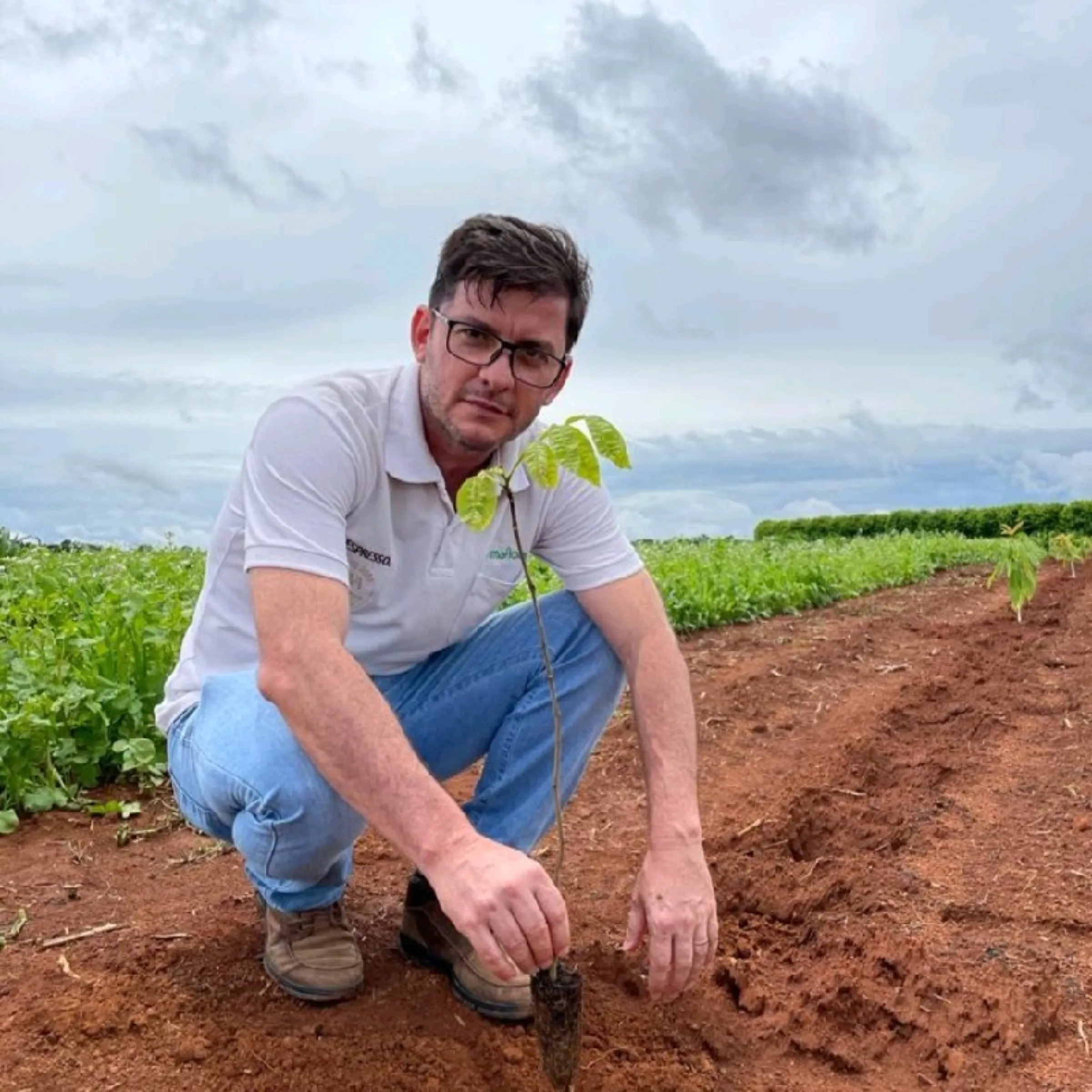 Oséias Mendes da Costa during a visit at a coffee plantation in Brazil, in Minas Gerais state, in 2023. Imaflora/Handout via Thomson Reuters Foundation