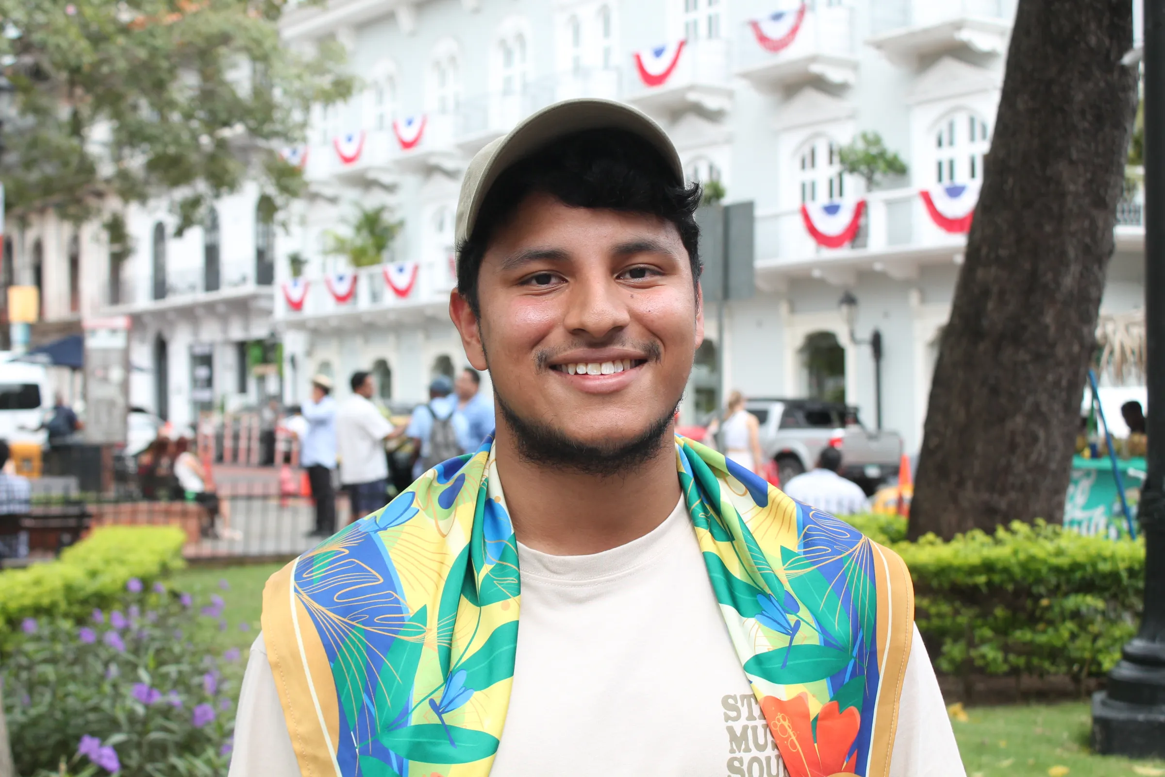 Ángel Garay, a 25-year-old Panamanian gay man, poses for a picture after an interview in Panama City's old town, Panama on November 29, 2025. Thomson Reuters Foundation/Enrique Anarte