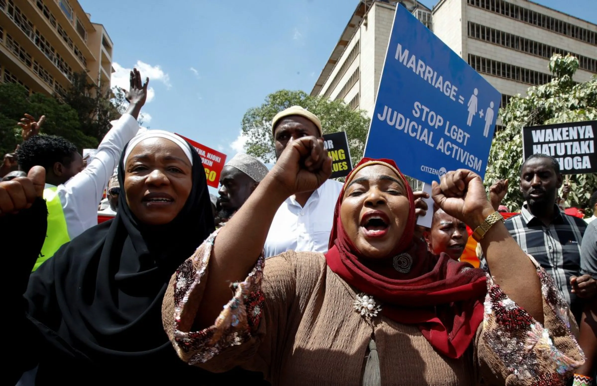 Protesters participate in a march against LGBT rights in Nairobi, Kenya October 6, 2023. REUTERS/Monicah Mwangi
