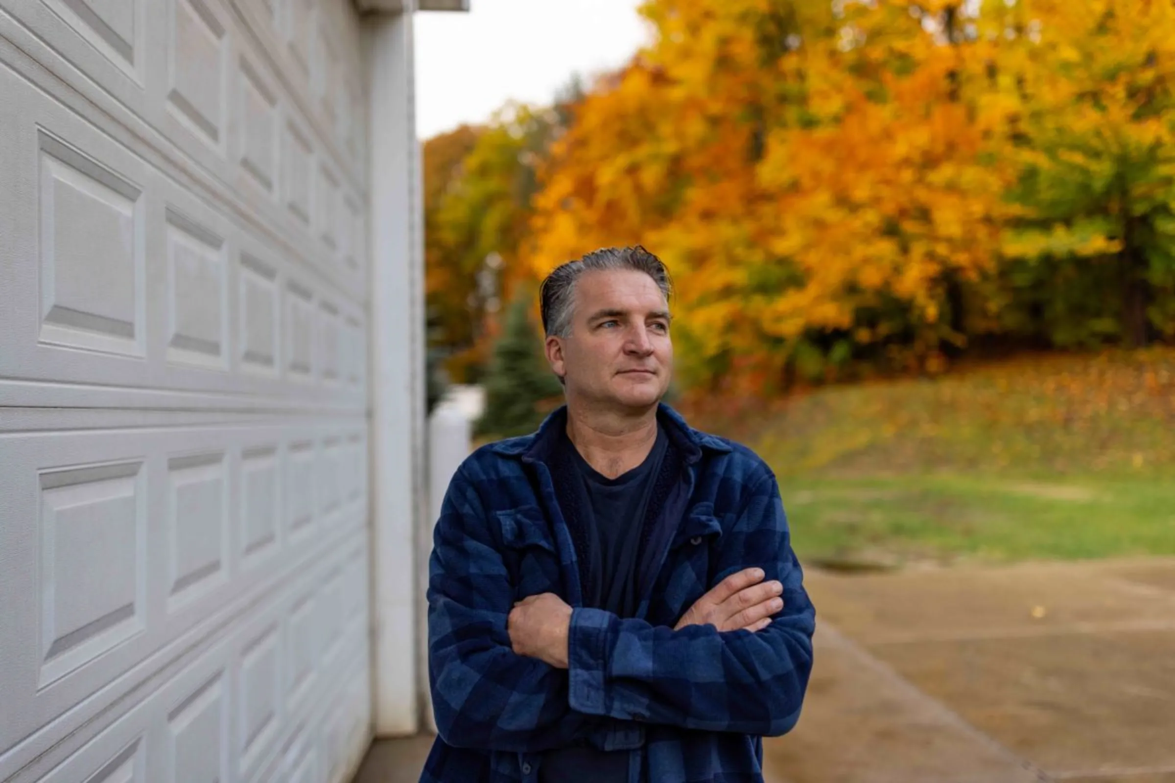 Todd Maxon at his home in Long Lake Township, Michigan, in October 2023. Institute for Justice/Handout via Thomson Reuters Foundation