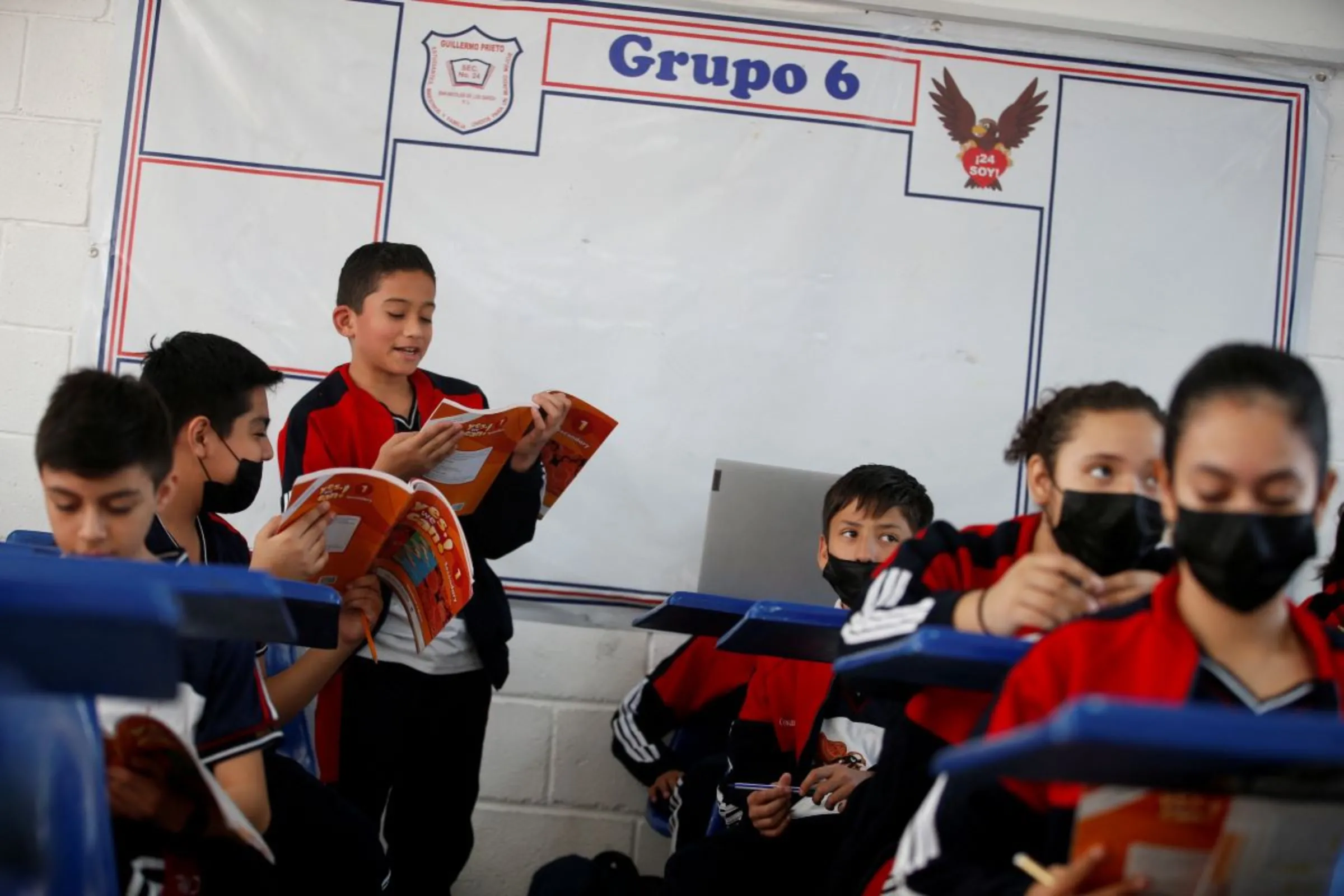 High school students are pictured in a classroom in San Nicolas de los Garza, Mexico January 30, 2023. REUTERS/Daniel Becerril