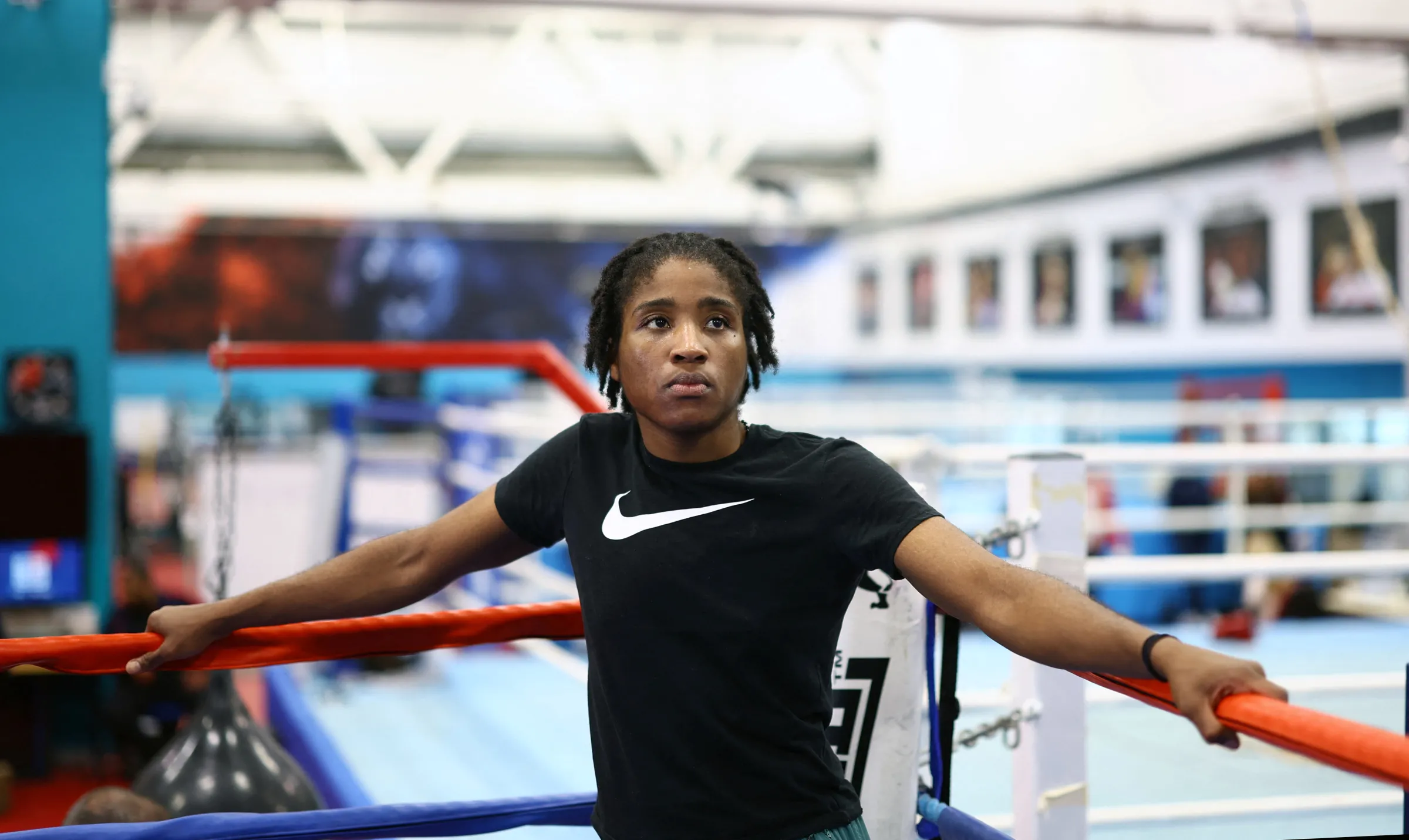 Boxer Cindy Ngamba is pictured at the English Institute of Sport in Sheffield, Britain, June 7, 2024. REUTERS/Lee Smith