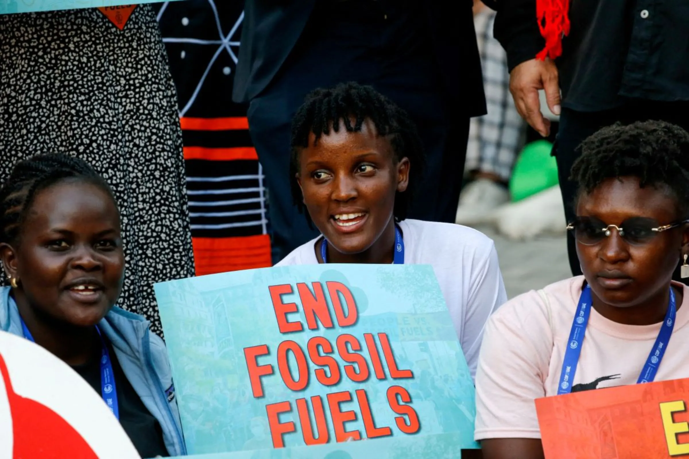 Ugandan climate activist Vanessa Nakate participates in a demonstration against fossil fuels, during the United Nations Climate Change Conference COP28 in Dubai, United Arab Emirates, December 5, 2023