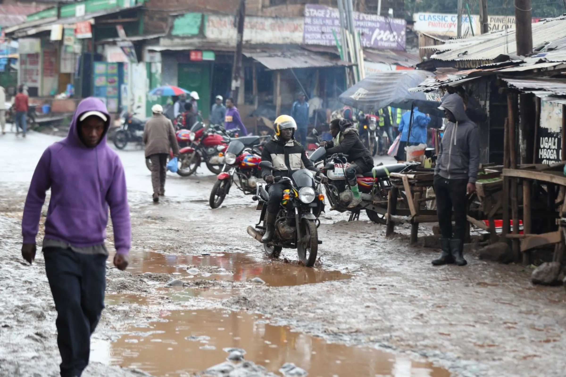 In Nairobi's informal settlements like Kawangware, there is no piped water and many households share poorly maintained pit latrines making privacy and sanitation difficult for women and girls during menstruation,. Picture taken April 14, 2023