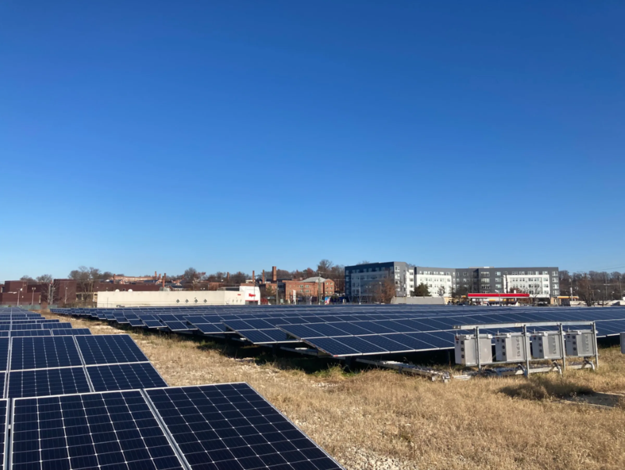 A community solar project in Washington D.C. in December 2022
