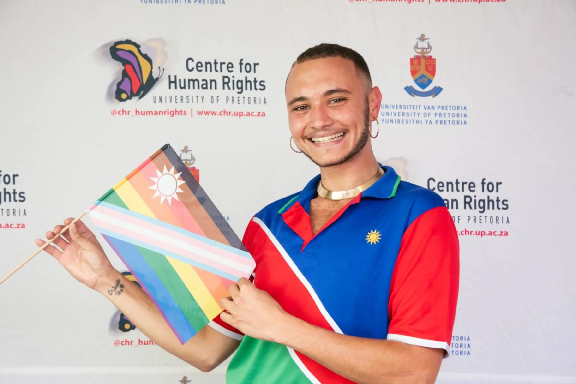 Omar van Reenen at the University of Pretoria, Human Rights and Democratisation in Africa Master Program welcoming ceremony in February 2022