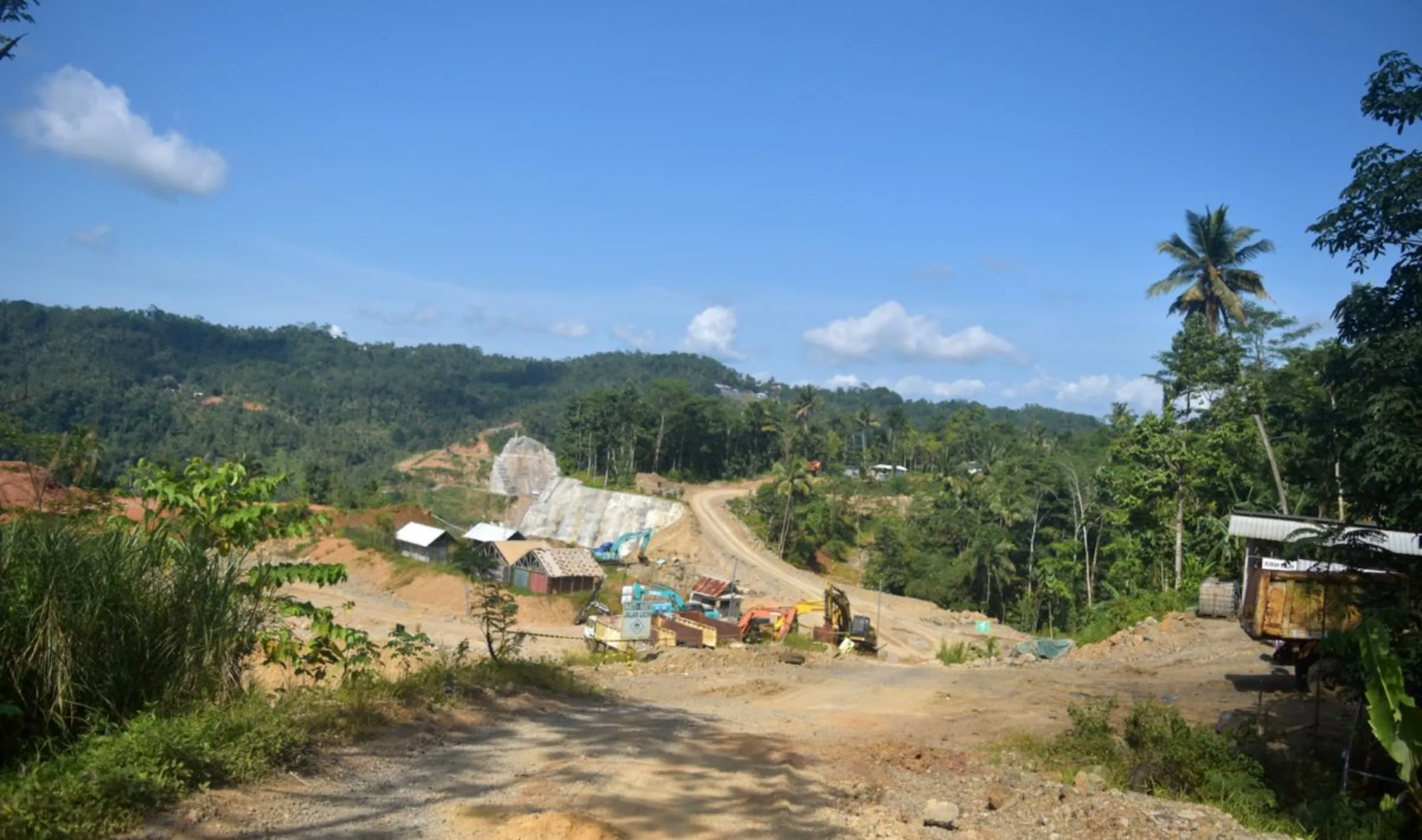 The Bener Dam project in Guntur Village, Purworejo Regency, Indonesia which eroded hundreds of hectares of farmers' gardens, December 18, 2022. Thomson Reuters Foundation/Asad Asnawi