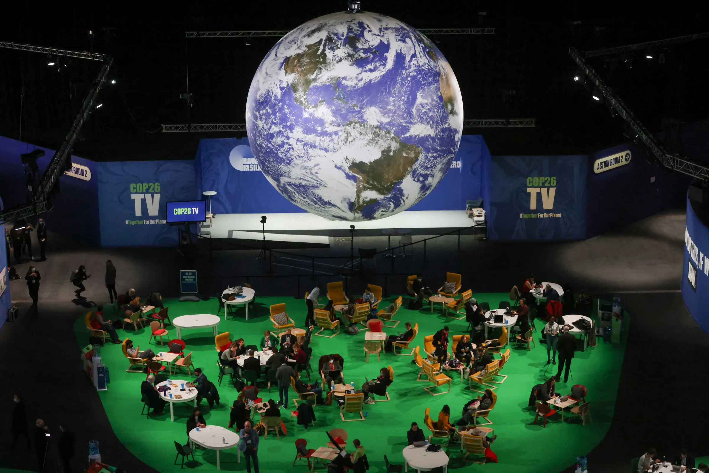 A general view of the UN Climate Change Conference (COP26), in Glasgow, Scotland, Britain November 12, 2021