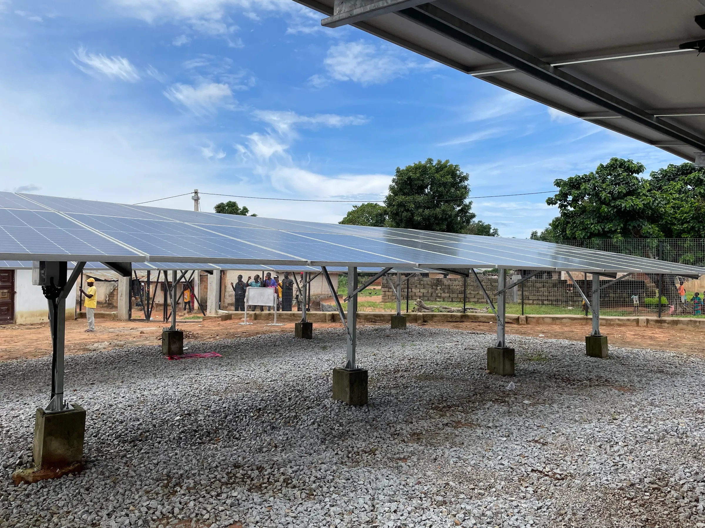Solar panels are pictured at the Husk Power minigrid in Kiguna, Nasarawa, Nigeria, September 26, 2022. Thomson Reuters Foundation/Afolabi Sotunde