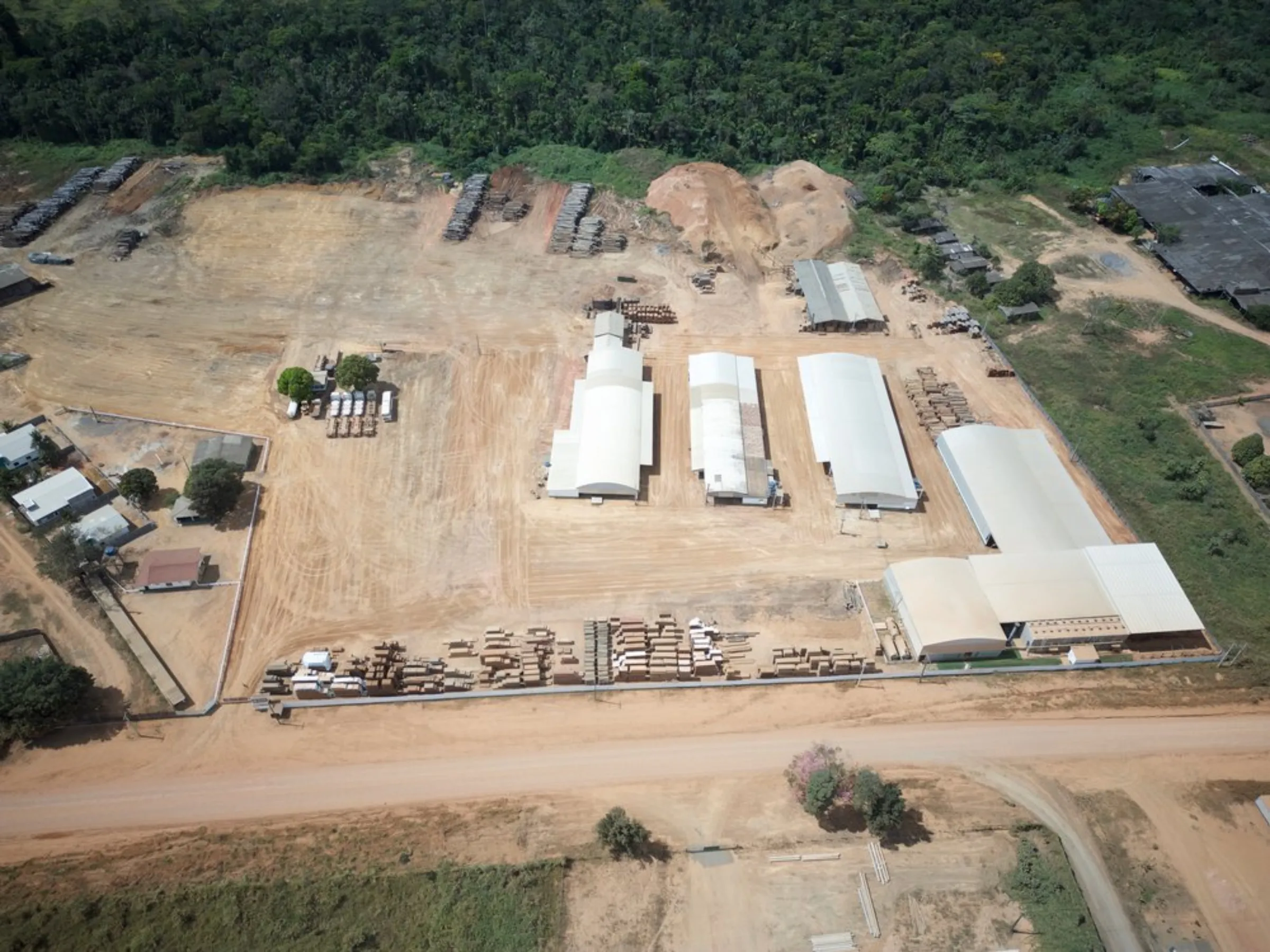 A logging company in Colniza that is linked to Florestal Santa Maria, a conservation project in the state of Mato Grosso, Brazil, May 28, 2022