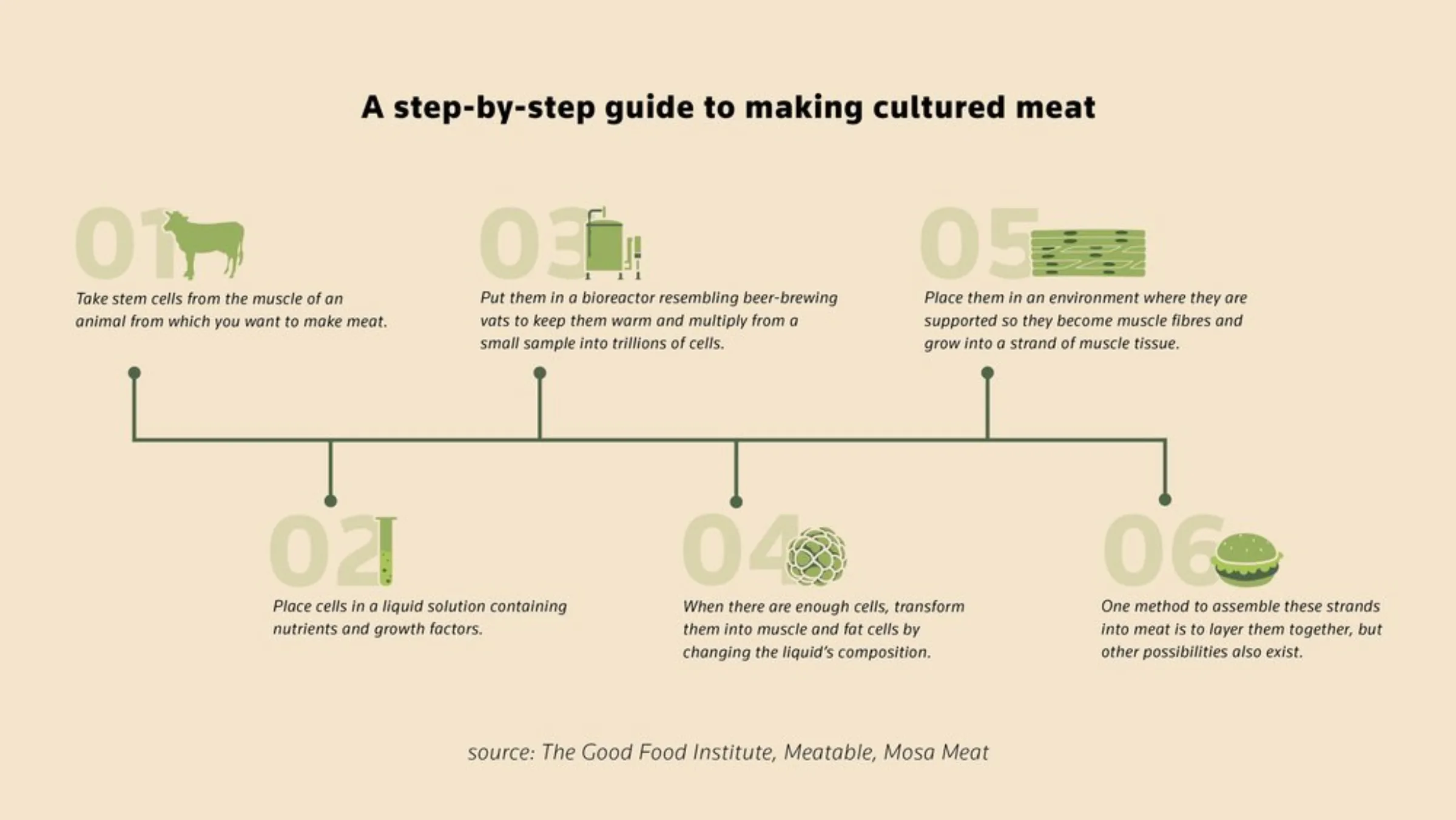 Graph: A step-by-step guide to making cultured meat