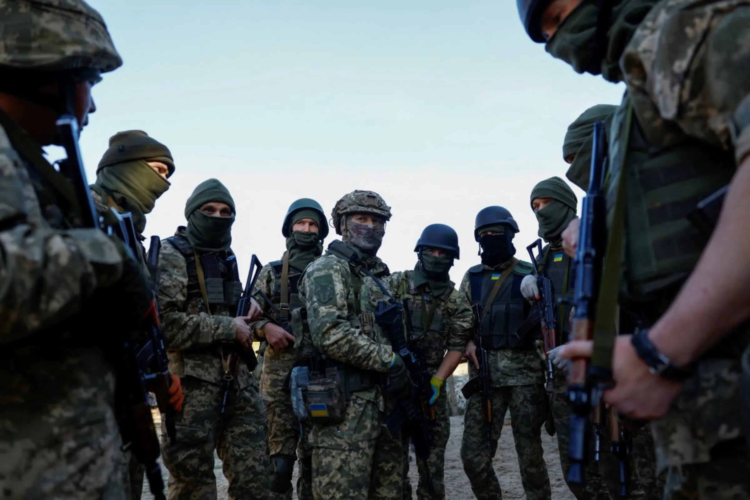 Members of the Siberian Battalion of the Ukraine's Armed Forces International Legion attend military exercises, amid Russia's attack on Ukraine, at an undisclosed location in Kyiv region, Ukraine October 24, 2023. REUTERS/Valentyn Ogirenko