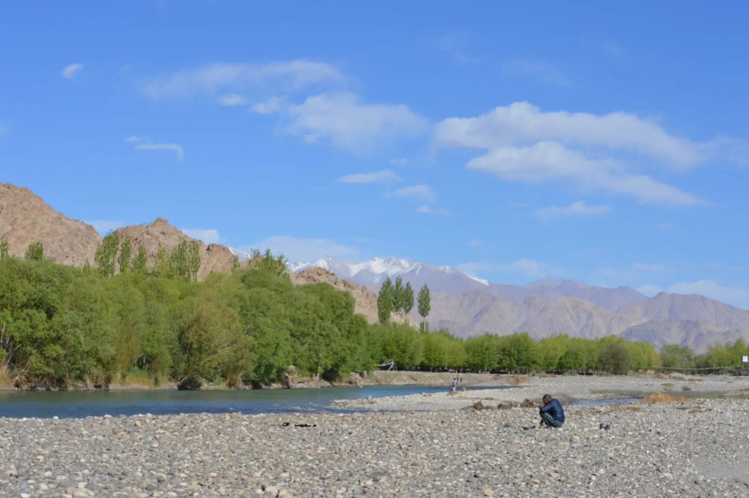 Indus River in Ladakh which flows to Pakistan, June 3, 2018