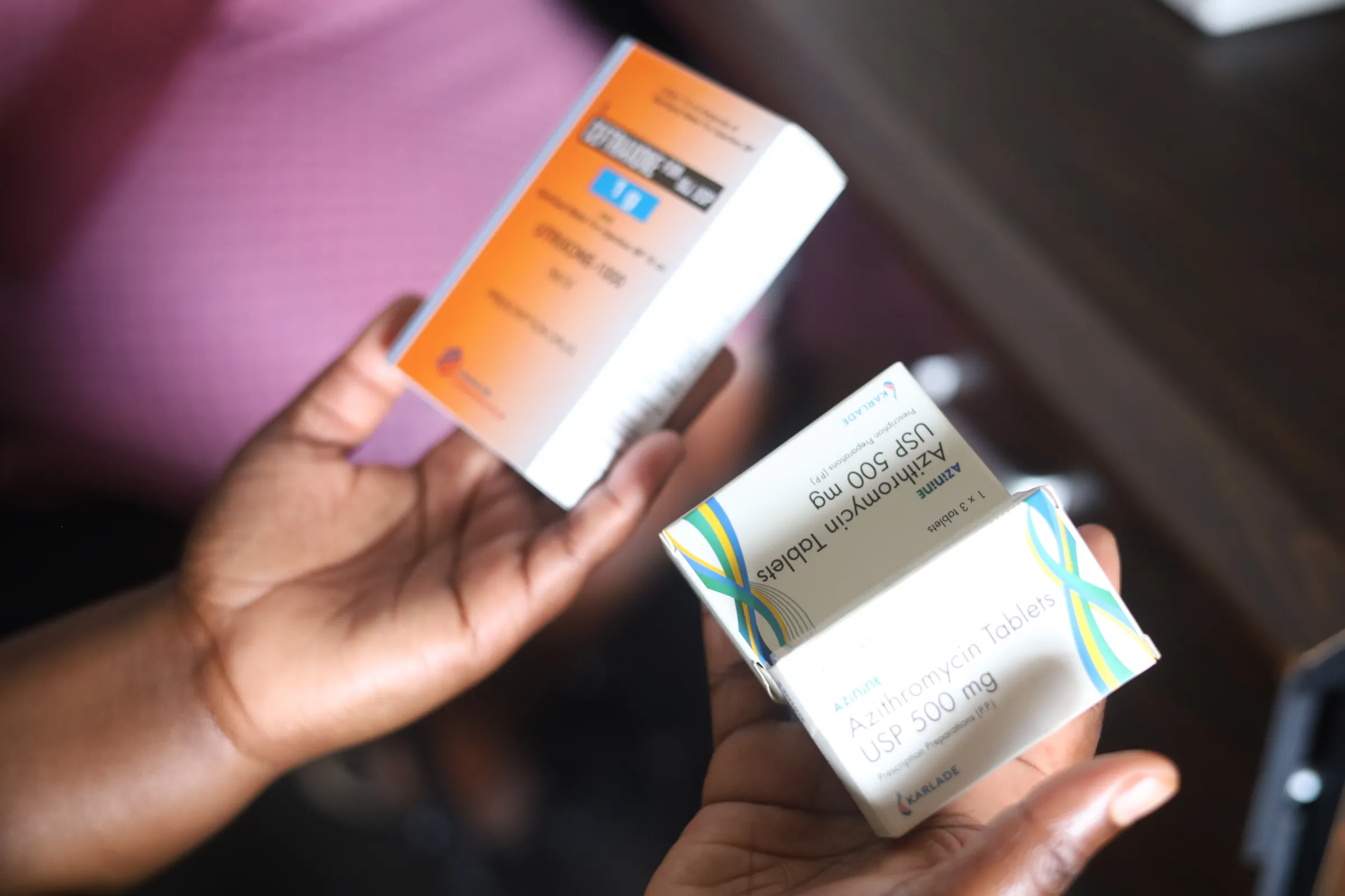 Medicines that were delivered in a few hours after consultation with doctors at an e-health clinic using Starlink in Nhedziwa, Zimbabwe, Nov. 11, 2024. Thomson Reuters Foundation/Farai Shawn Matiashe.