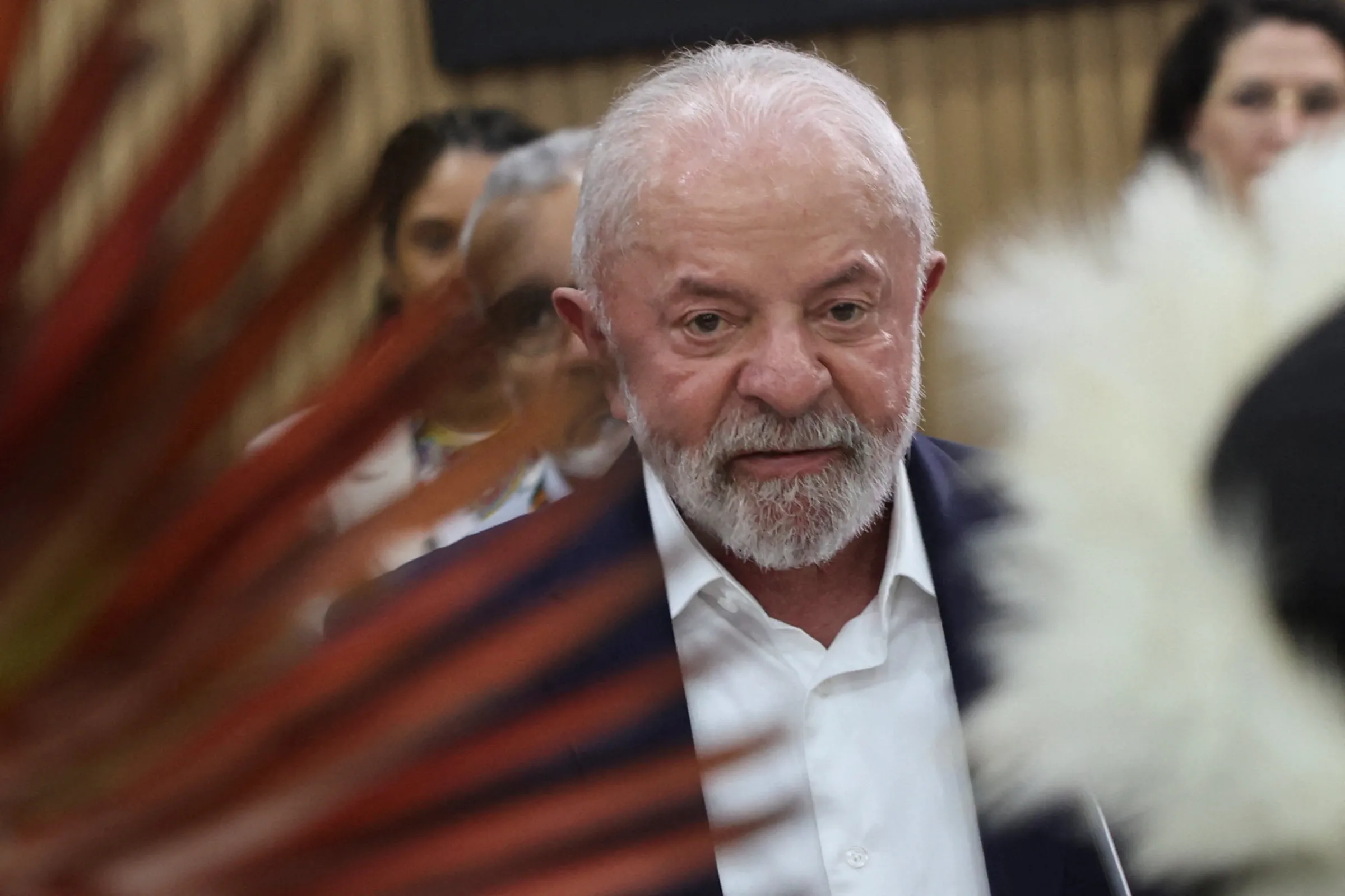 Brazil's President Luiz Inacio Lula da Silva attends a meeting with indigenous people during the UN Climate Change Conference (COP30), in Belem, Brazil, November 19, 2025. REUTERS/Adriano Machado