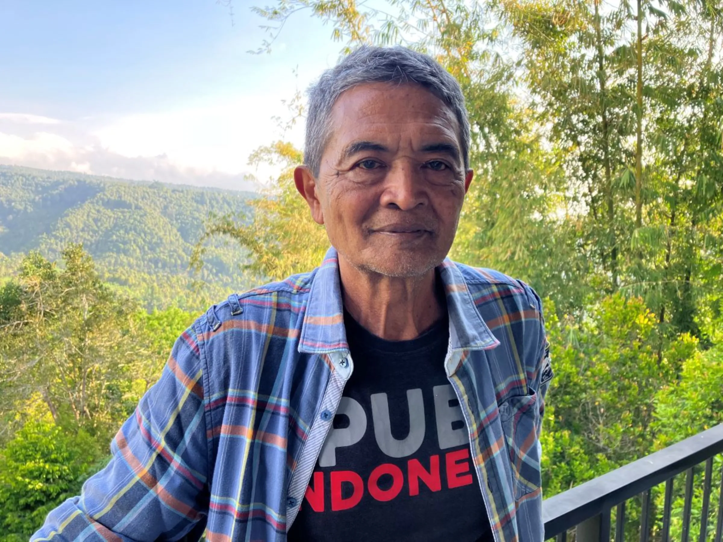 Putu Ardana, a village elder who is helping lead efforts for his Adat Dalem Tamblingan Indigenous community to gain custodian rights over their ancient lands in northern Bali, Indonesia on Sept 19, 2023.Thomson Reuters Foundation/Michael Taylor