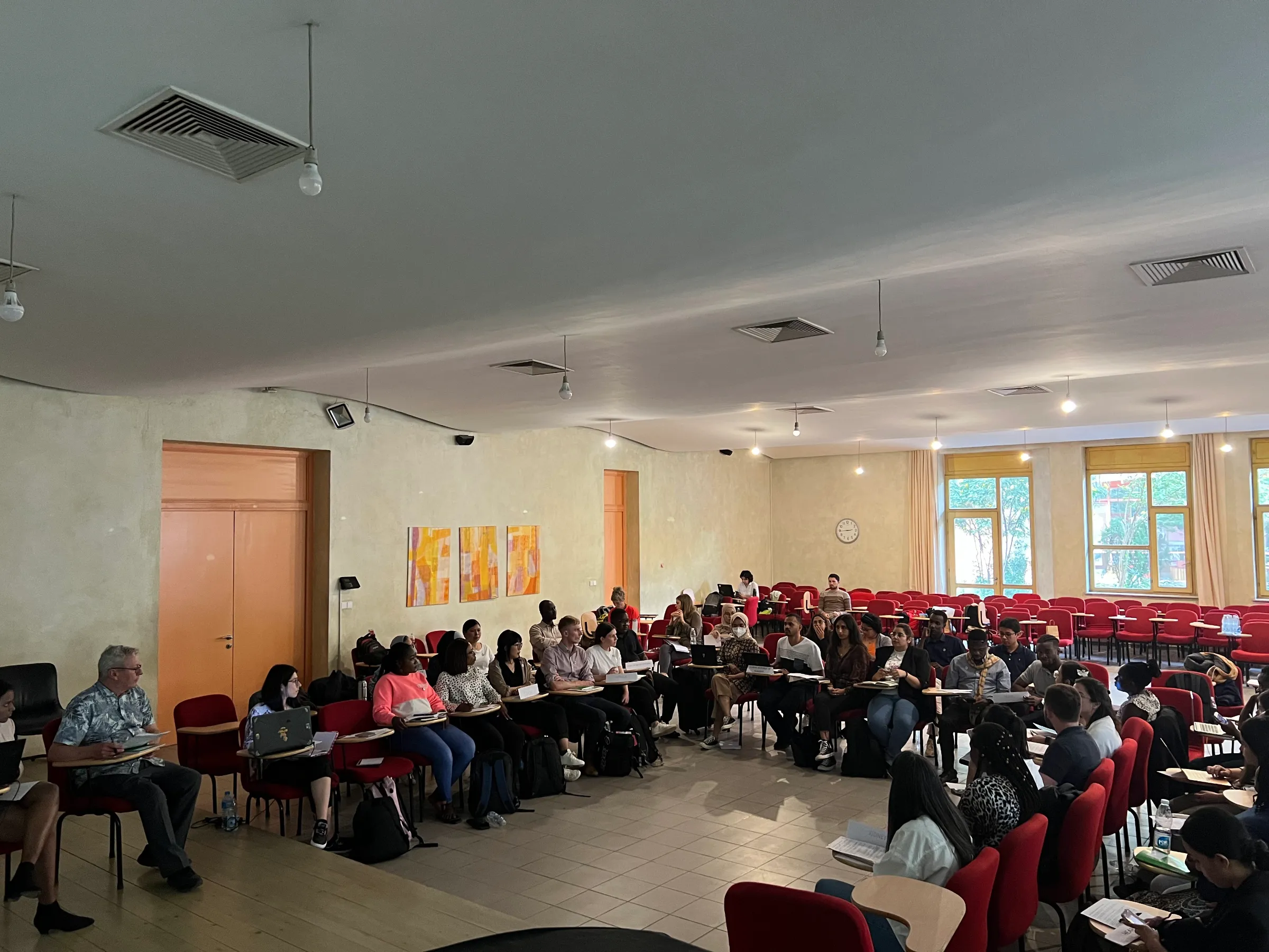 Participants in the Climate Youth Negotiator Programme train in Egypt ahead of the COP27 U.N. climate change talks, November 2022. Climate Youth Negotiator Programme/Handout via Thomson Reuters Foundation