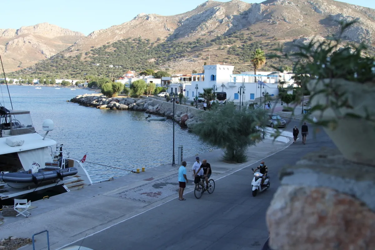 A view of the town of Livadia on the island of Tilos