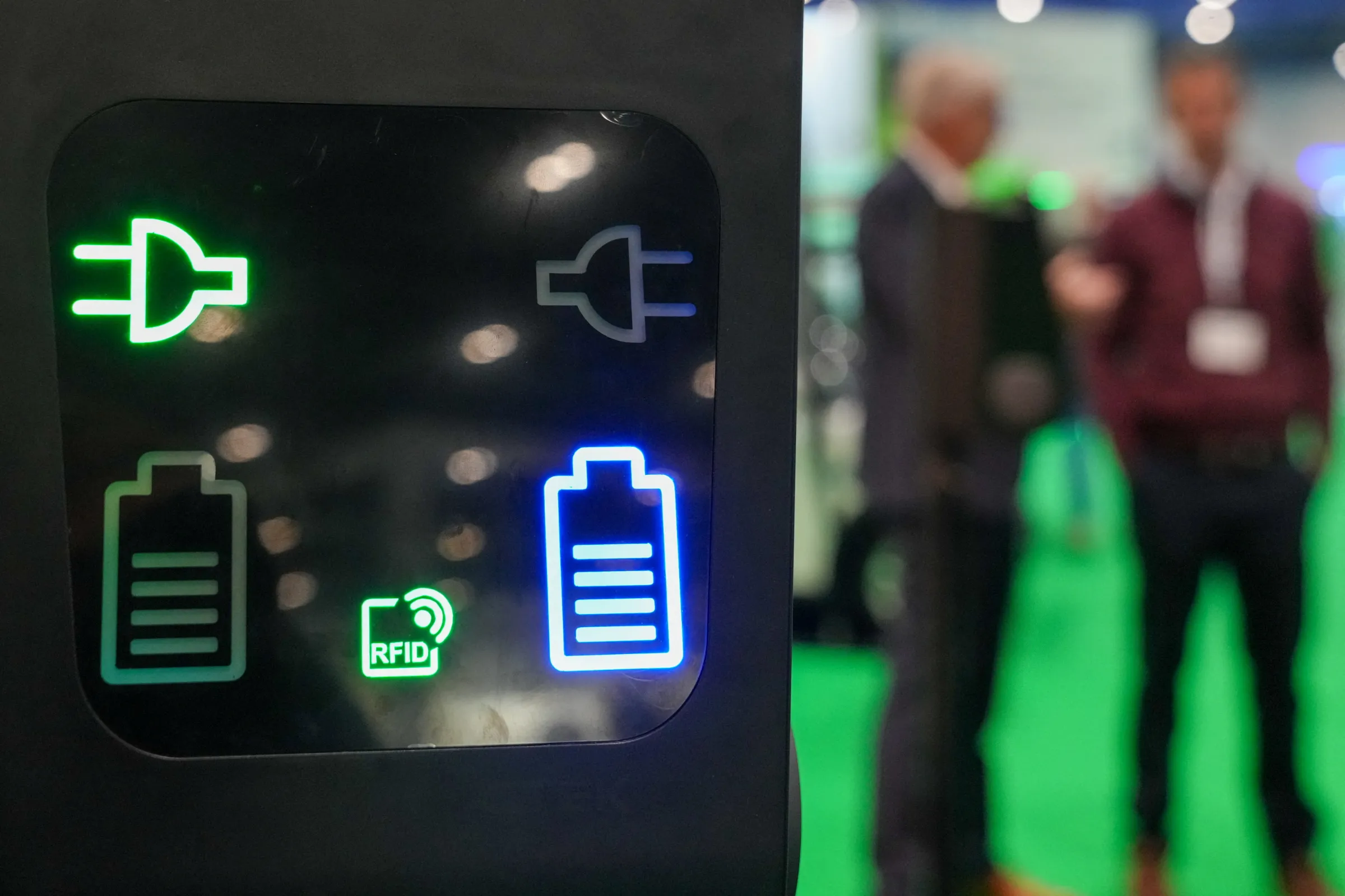 An electric battery charger is displayed at CTEK exhibition at The London EV Show, in London, Britain November 30, 2023. REUTERS/Maja Smiejkowska